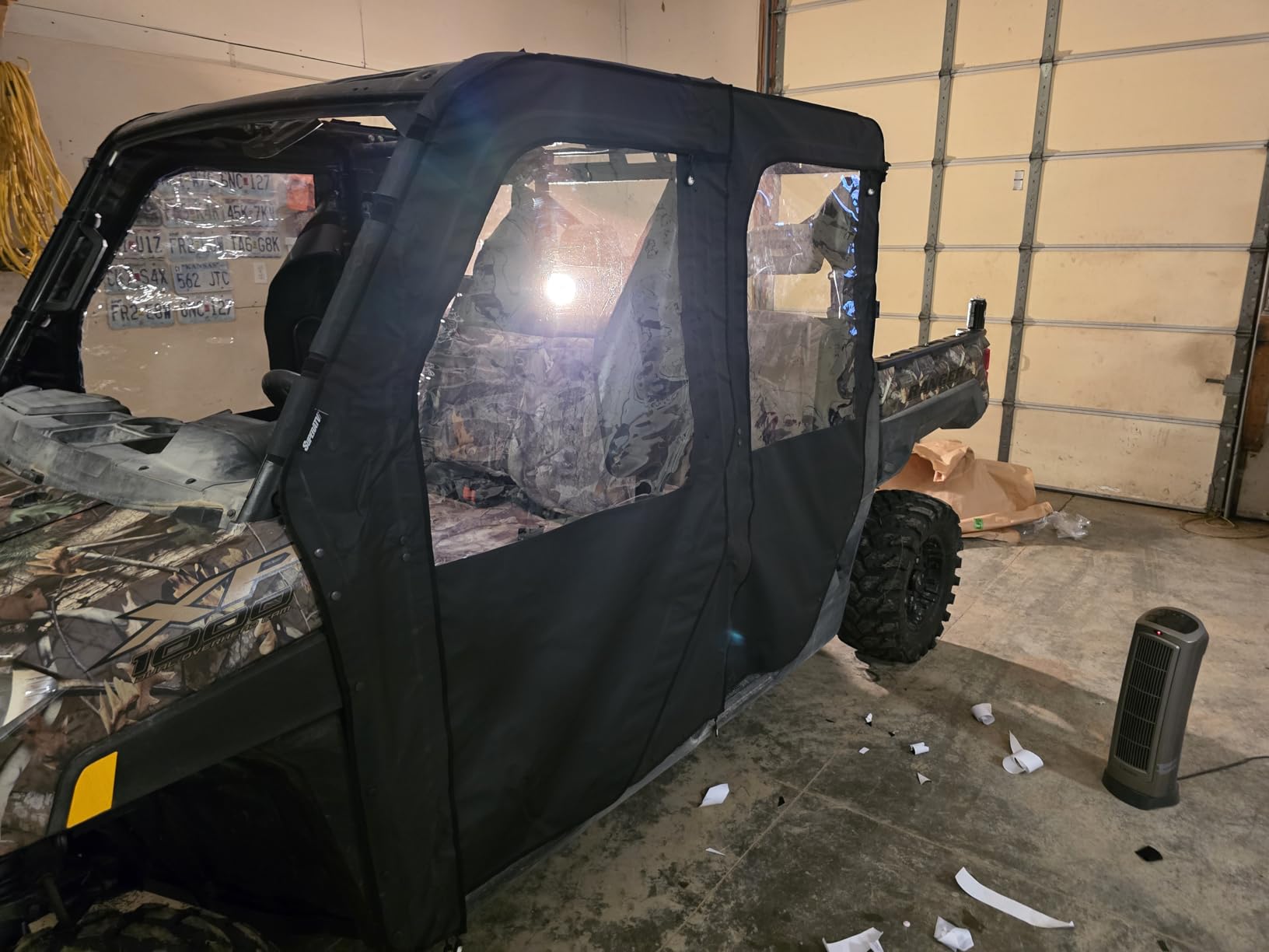 SuperATV Primal Soft Cab Enclosure Upper Doors for 2019+ Polaris Ranger XP 1000 Crew Cab | 2 Upper Doors | Resistant to Tears and UV Rays | Double Polished for Exceptional Clarity customer photo 2
