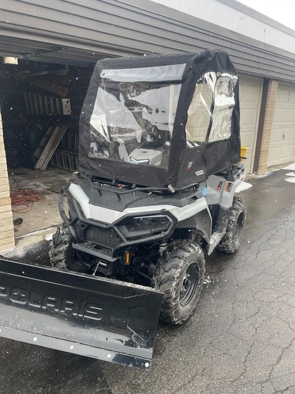 KEMIMOTO 600D ATV Cab Enclosure, UV and Water-Resistant ATV Canopy Cover | Metal Frame Clear View Smooth Zippers Reflective Compatible with Polaris Sportsman Fourtrax Can-Am Kawasaki Arctic Cat CFMOTO customer photo 2