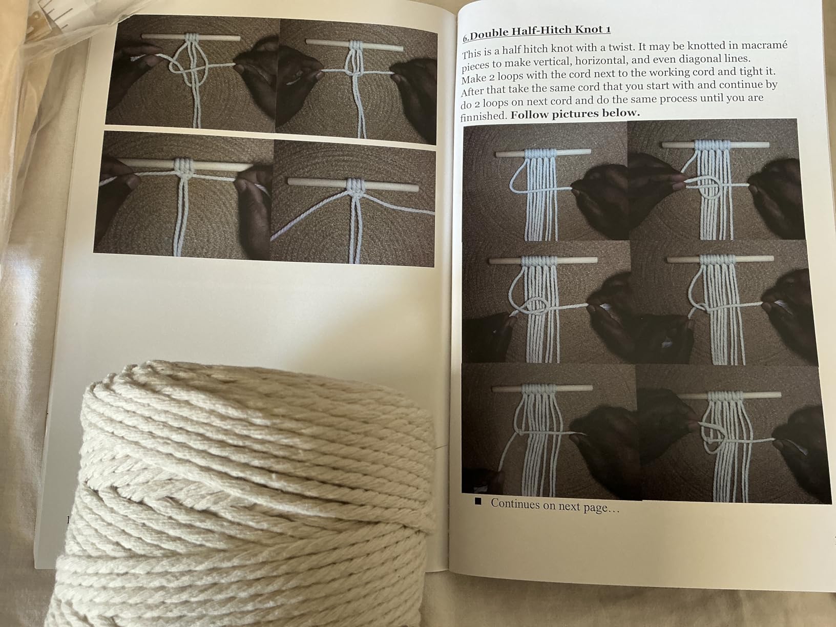 CULETCRAFT Macrame Kit for Beginners 153pc, 15 Projects Book, 164yd Cotton Macrame Cord, Wooden Beads & Sticks, Wooden & Metal Rings, Gift Box, Book & Accessories, Perfect Macrame Starter Kit customer photo 2