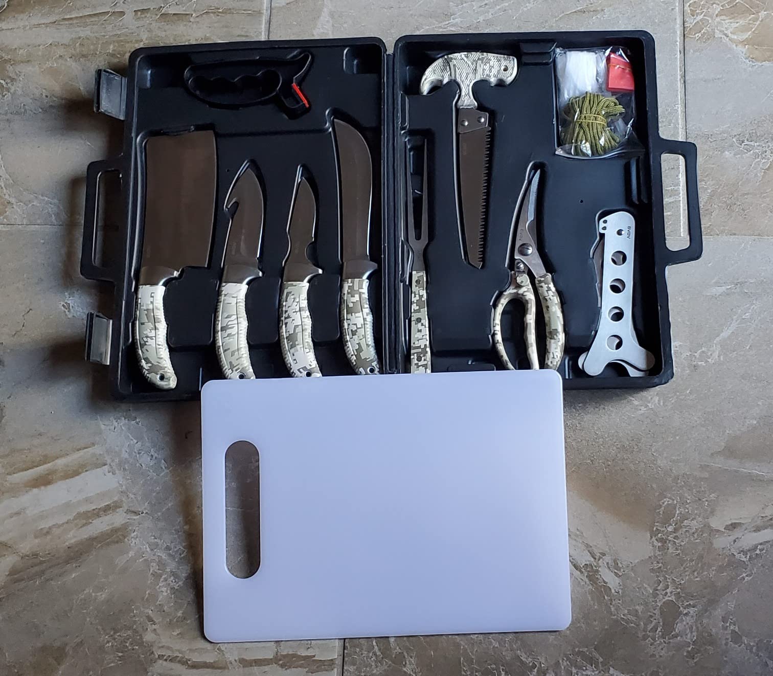 GVDV 15 Piece Hunting Knife Set, Field Dressing Game Processing Kit for Men customer photo 1