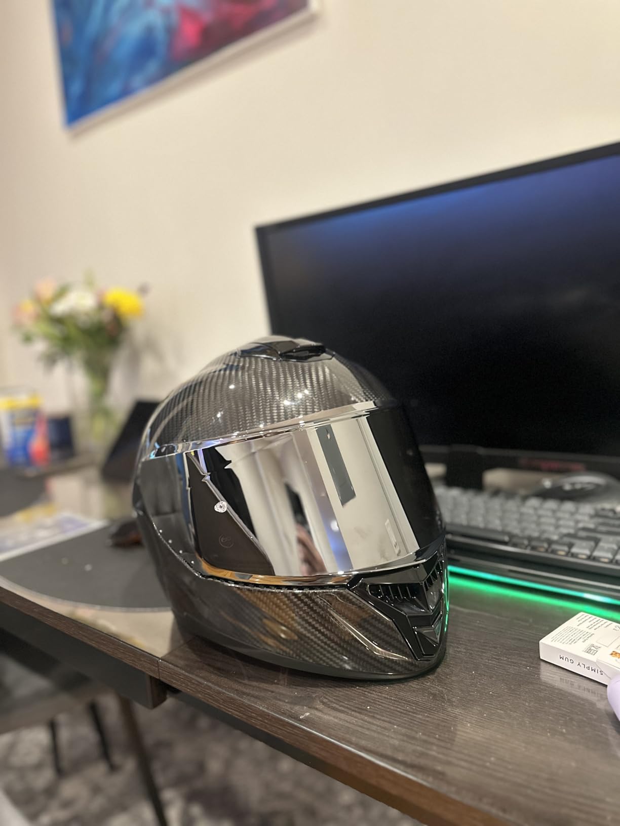 ILM Full Face Dual Visor Motorcycle Helmets with Rear Wing Pinlock Compatible Motorbike Street Bike Helmet DOT Men Women Model 861A (TheNight, L) customer photo 2