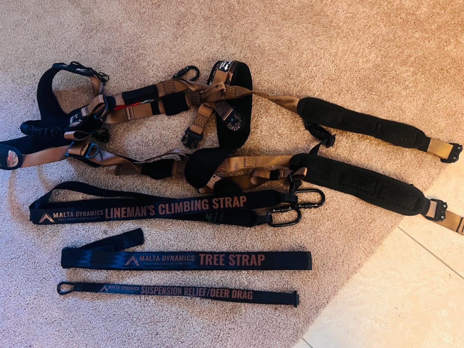 Malta Hunting Elite Hunting Harness Set - Tree Stand Harness & Accessories | Padded Safety Harness for Hunting with Shock Absorbing Tether, Tree Strap and Deer Drag/Suspension Relief Strap customer photo 1