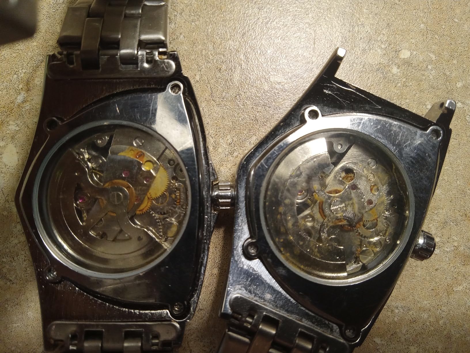 Skeleton Watches for Men, Automatic Mechanical Watch with Triangle Dial, Luminous Self Winding Watches Stainless Steel Bracelet or Soft Silicone Strap customer photo 2