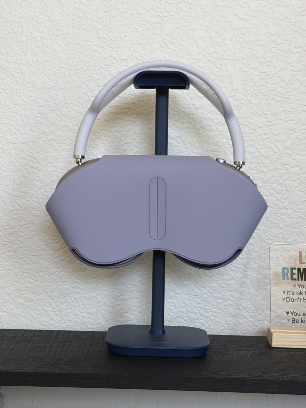 Headphone Stand, Desktop Headset Holder Heavy Base Desk Earphone Stand Aluminum Gaming Headset Hanger Rack Compatible with AirPods Max, AirPods Pro, Sony, Beats, Bose, Razer (White) customer photo 1