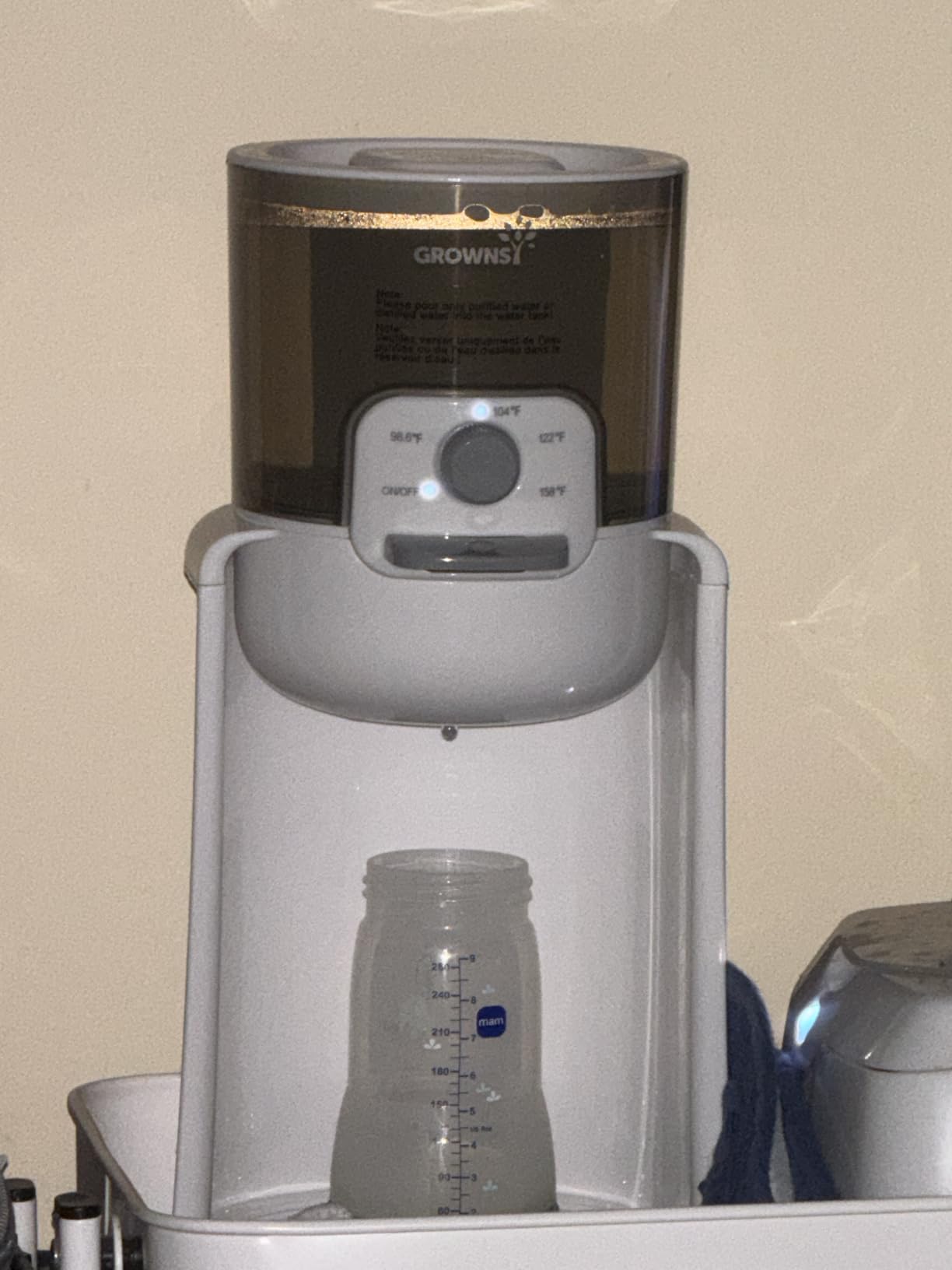 Grownsy Instant Baby Bottle Warmer with Night Light, Precise 4-Temp Control customer photo 1