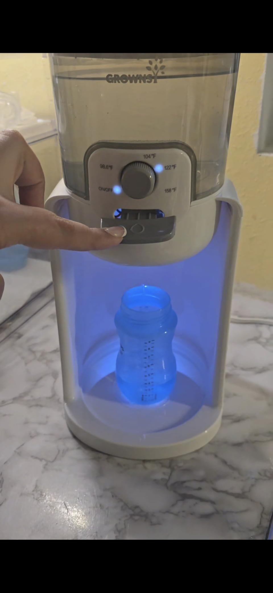 Grownsy Instant Baby Bottle Warmer with Night Light, Precise 4-Temp Control customer photo 2