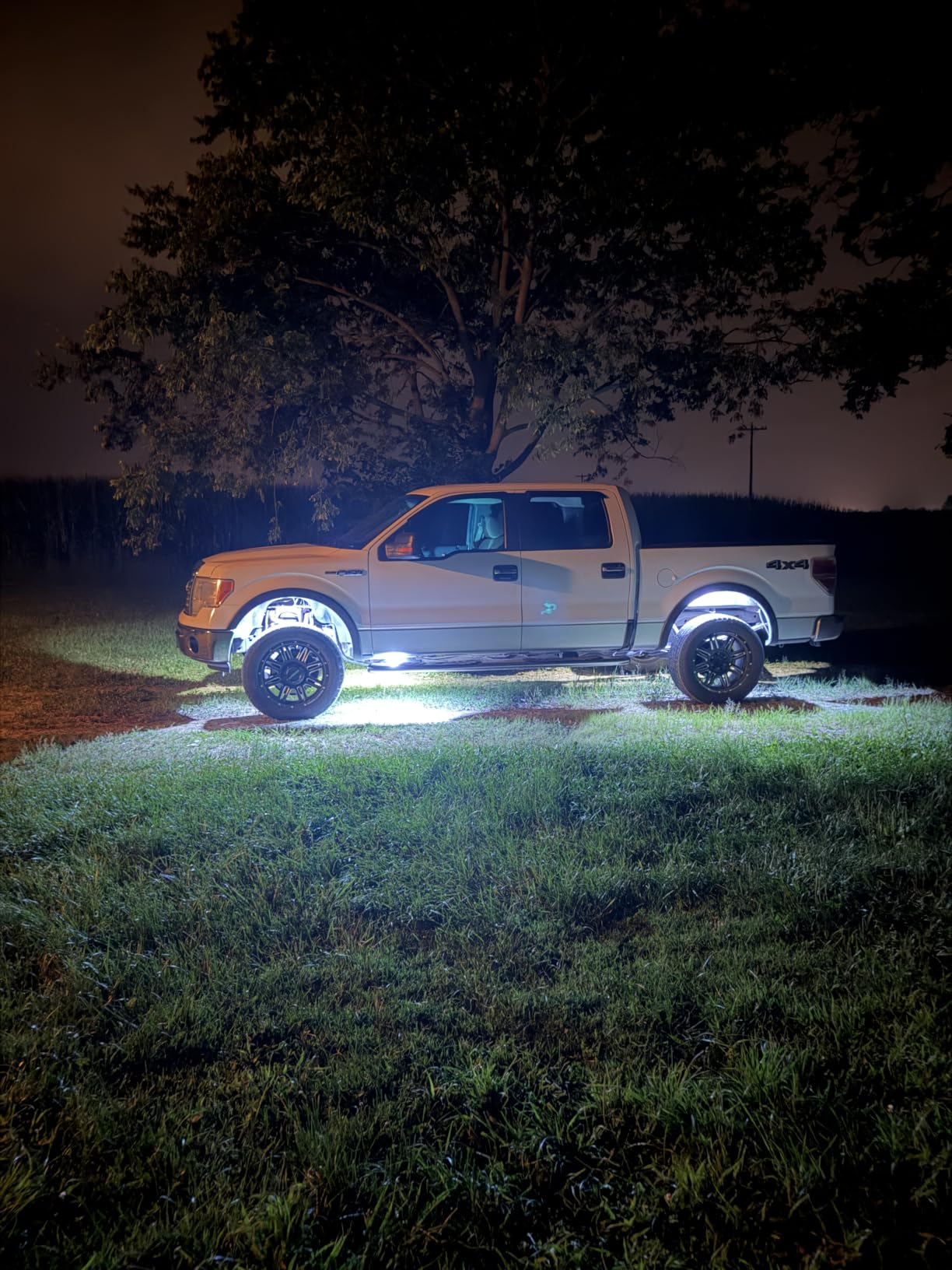RGB LED Rock Lights Kit, 8 Pods Rock Light for Jeeps Truck Golf Cart ATV UTV RZR SUV Offroad Pickup, Waterproof Multicolor Underglow Kit with APP Remote Control Music Neon Vehicle Underbody Light 12V customer photo 1