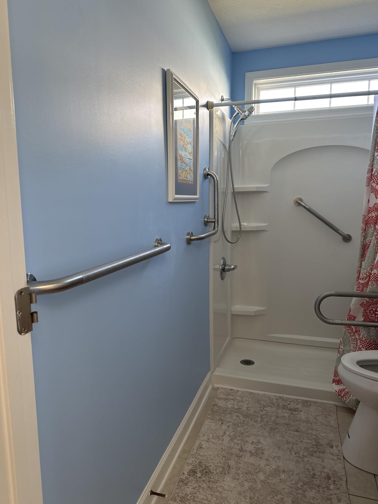32 Inch Shower Grab Bar, Munzong Brushed Nickel Stainless Steel Handle | Anti Slip Knurled Bathroom Balance Bar Safety Hand Rail Support Handicap Elderly Senior Assist Bath Handle customer photo 1