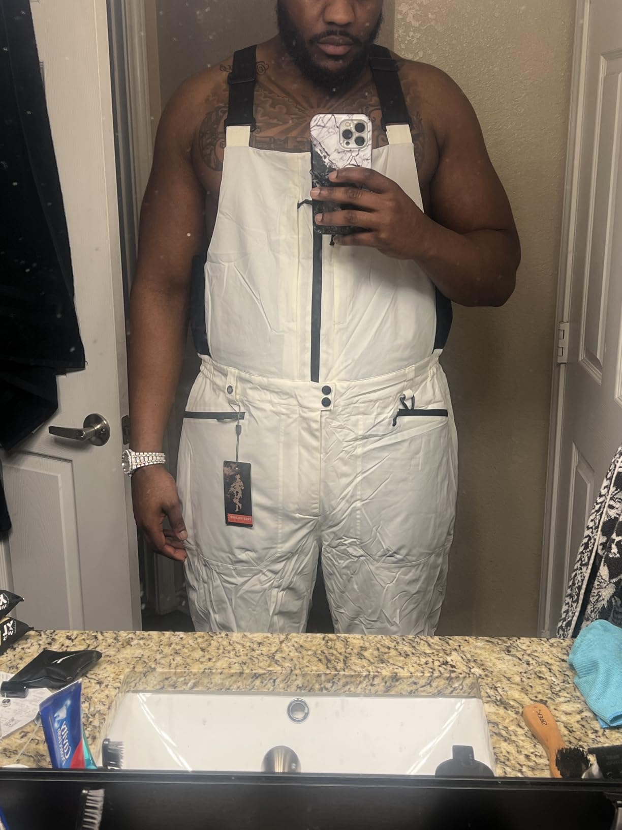 Men's Insulated Waterproof Snow Bibs Ski Overalls customer photo 1