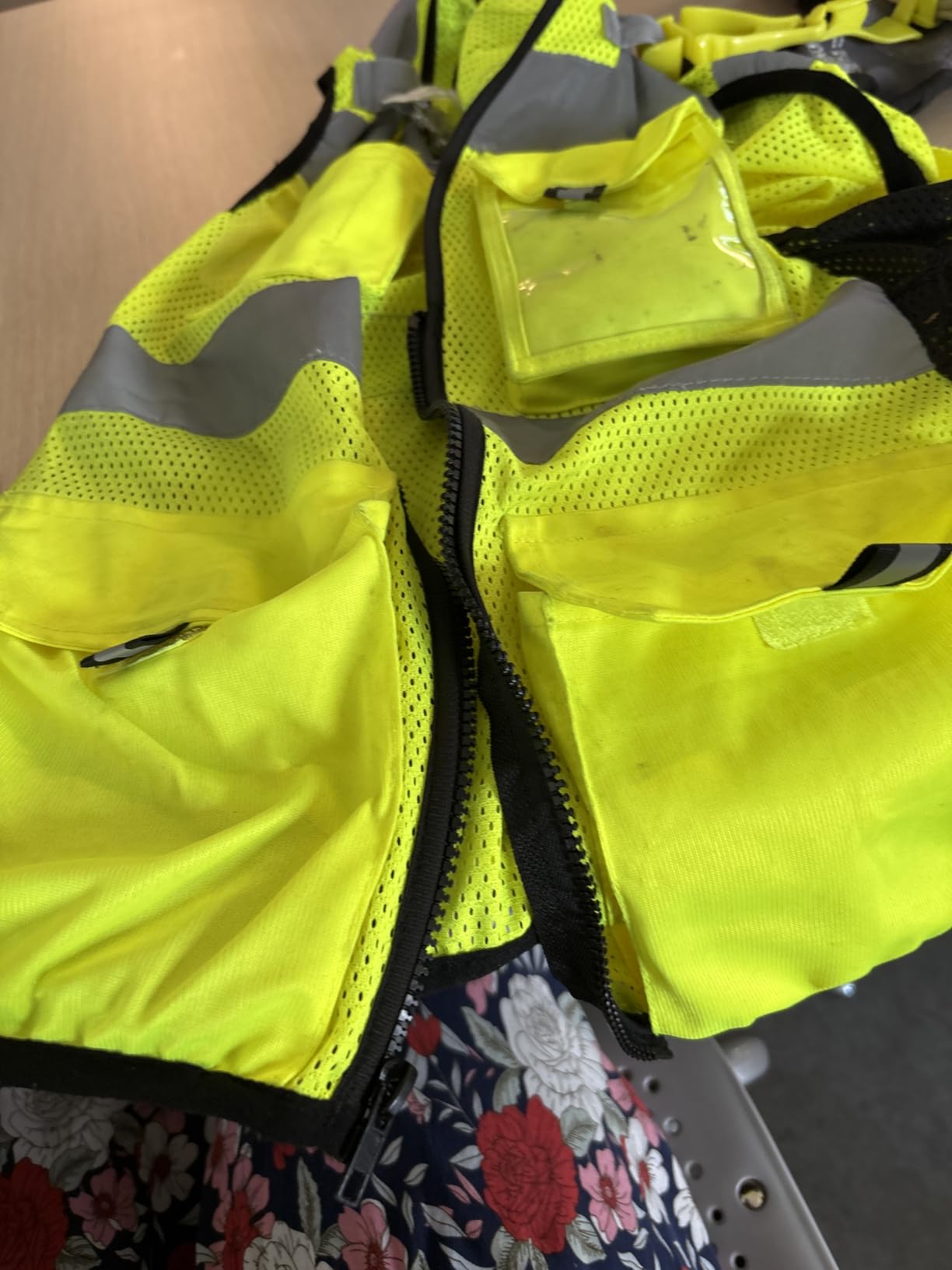 TICONN High Visibility Reflective Safety Vest for Men & Women, ANSI Class 2 | Breathable Polyester Mesh, 360° Reflective Strips, Multi-Function Pockets with ID Storage, Smooth Zipper, Construction & Work customer photo 1
