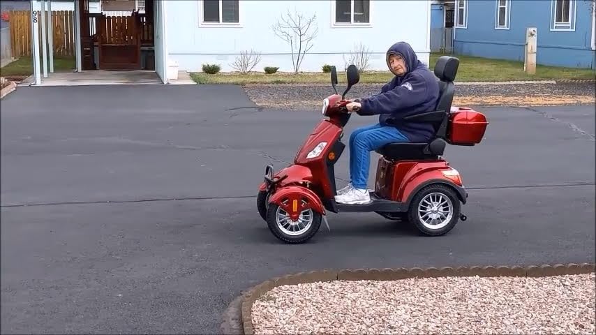 Mobility Scooters for Seniors & Adults 500lbs Capacity - 800W All Terrain Electric Powered Mobility Cart - Heavy Duty Mobility Scooter for Elderly w/Charger Remote Keys (Red) customer photo 1