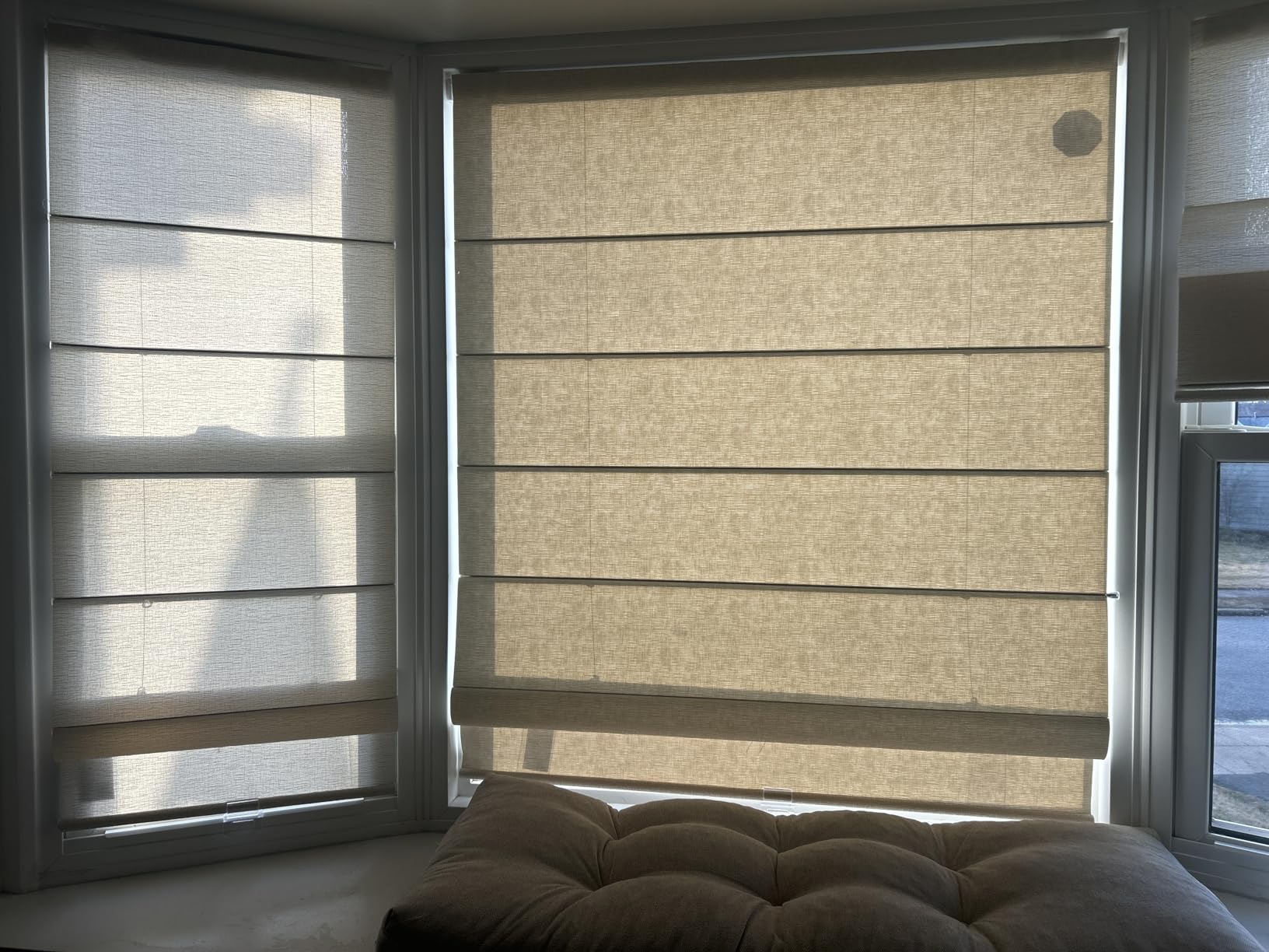 No Drill Roman Shades, 70% Blackout-Beige, Custom Size | No Tools Roman Blinds for Indoor Windows, UV Protection, Privacy, Thermal Insulation, Easy to Install, Ideal for Bedrooms, Kitchens customer photo 1