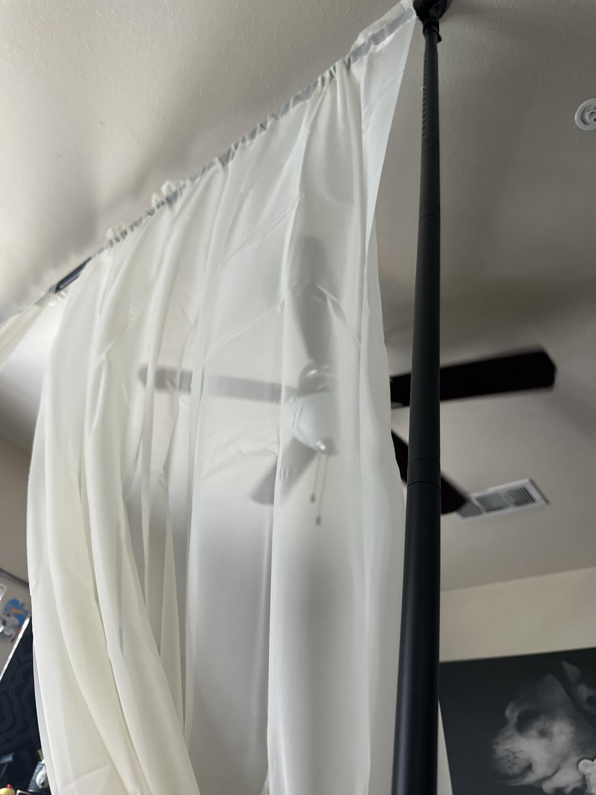 White Sheer Curtains 84 Inches Long 2 Panels, Airy Solid Voile Window Curtain Drapes, Light Filtering Elegant Window Treatments for Bedroom Living Room with Rod Pocket, 40