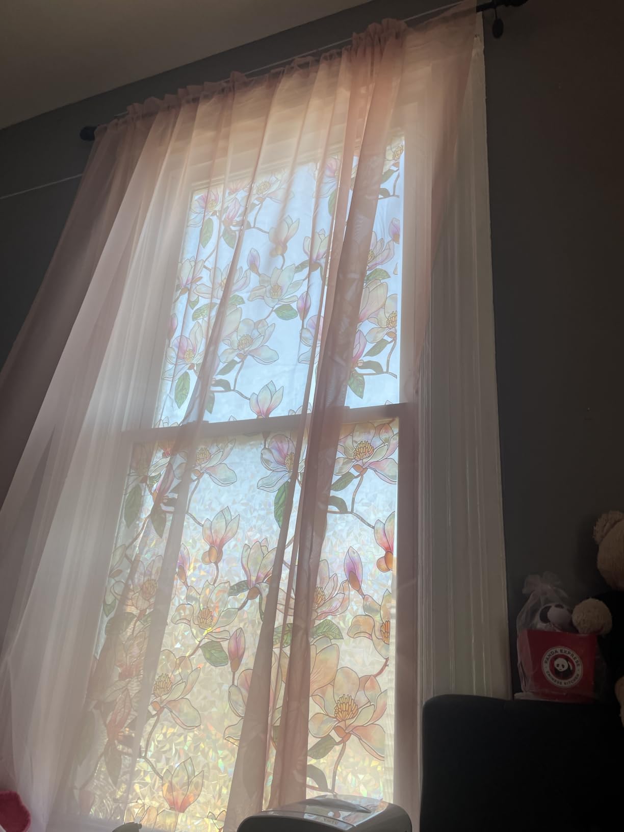 White Sheer Curtains 84 Inches Long 2 Panels, Airy Solid Voile Window Curtain Drapes, Light Filtering Elegant Window Treatments for Bedroom Living Room with Rod Pocket, 40
