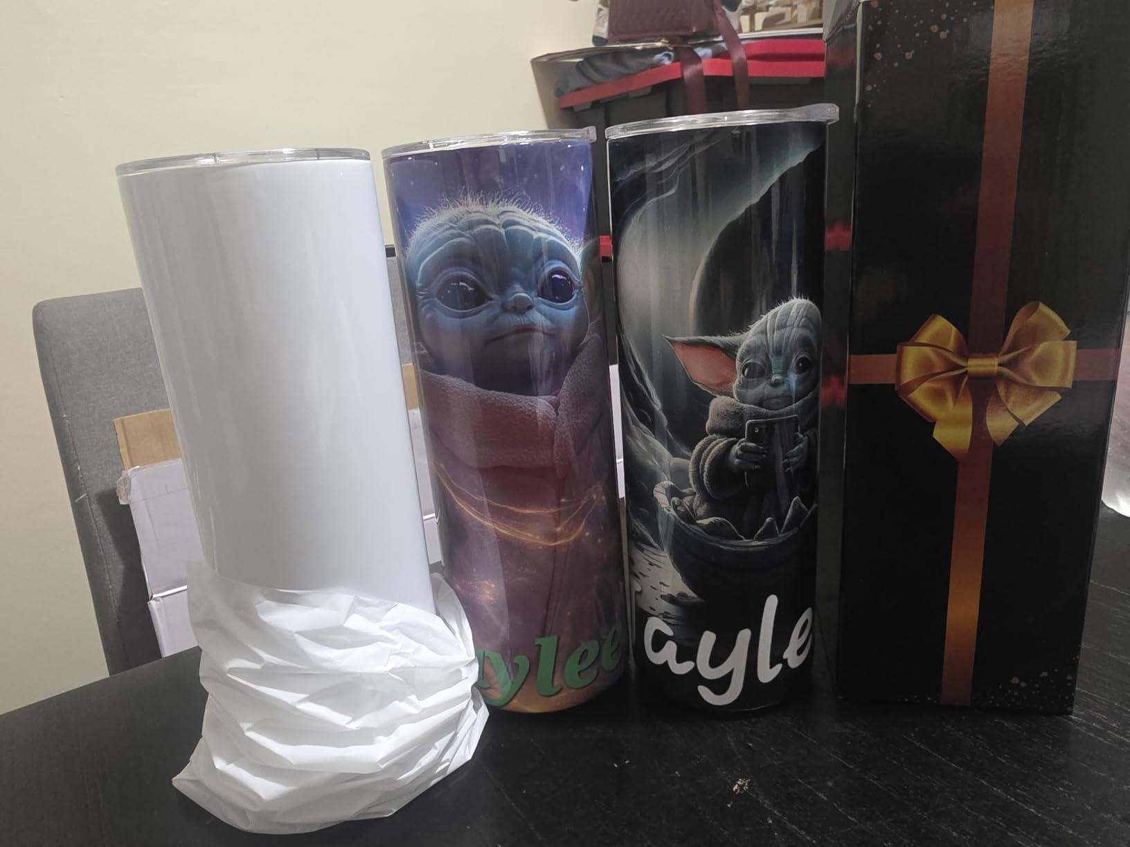 Joyclub Sublimation Tumblers Blanks 20 oz 10 Pack Skinny Straight Tumblers Bulk Stainless Steel Insulated Sublimation Cups with Lid and Straw, Gift Box customer photo 2