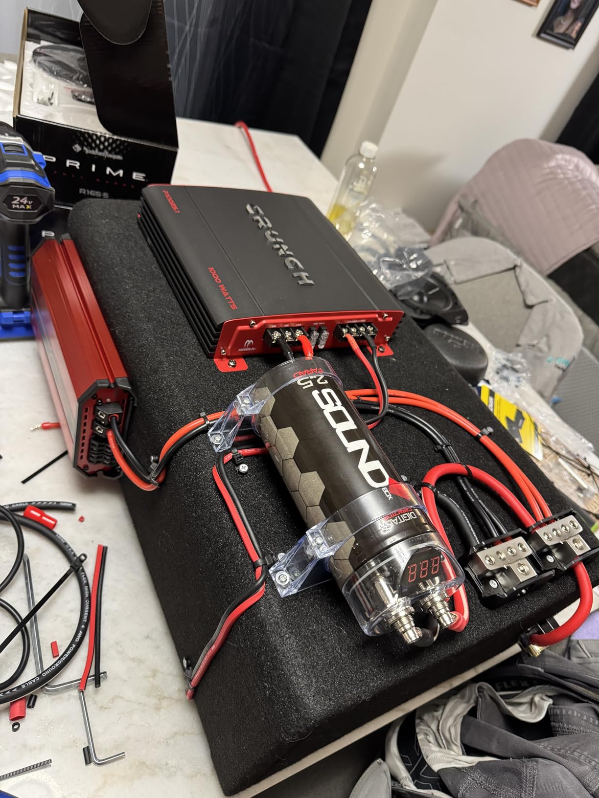 DS18 SXE-1200.4/RD Car Amplifier Stereo Full-Range Class A/B 4-Channel 60x4 RMS @4 OHM 1200 Watts customer photo 1