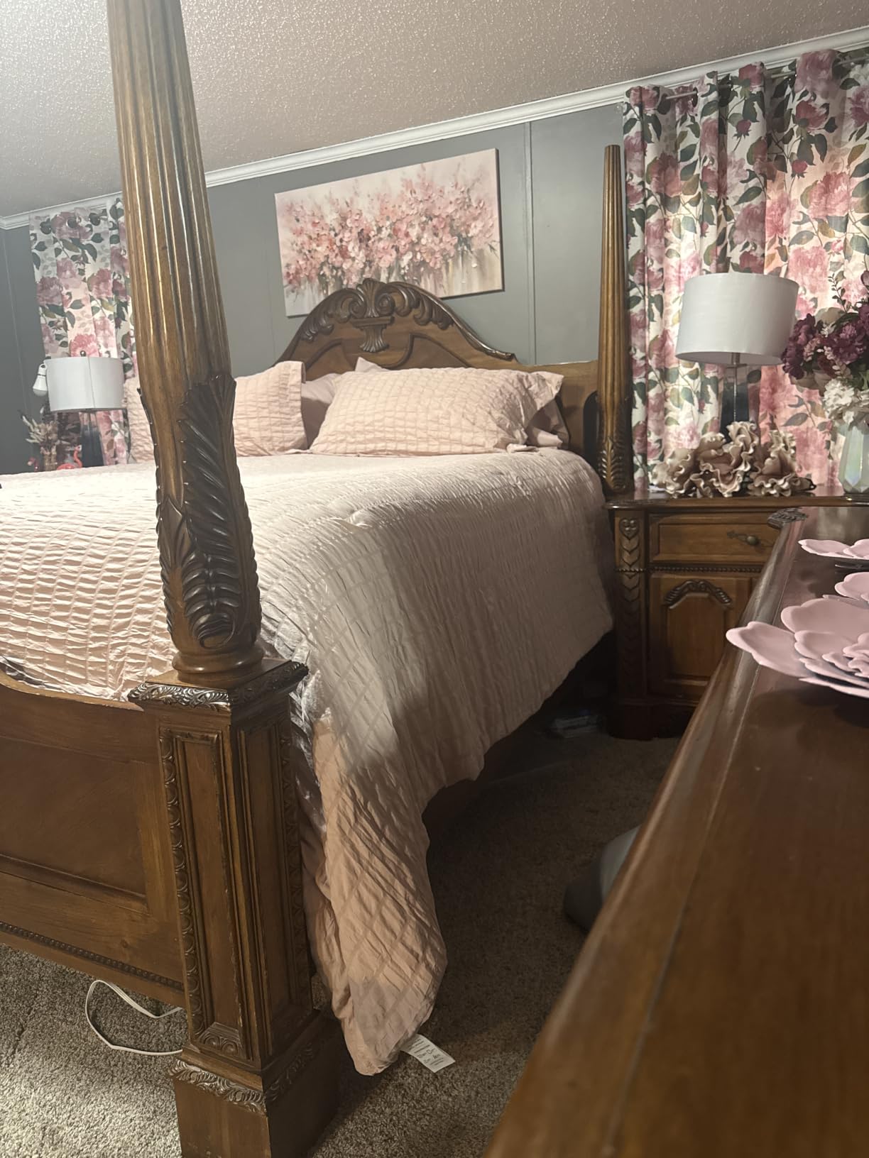 HYMOKEGE Queen Comforter Set Seersucker 7 Pieces, All Season Luxury Bed in a Bag for Bedroom, Bedding Set with Comforters, Sheets, Pillowcases & Shams, Dark Grey customer photo 1