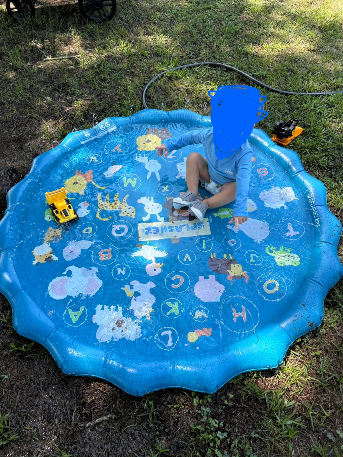SplashEZ Non Slip Splash Pad for Kids & Dogs, 69'' Extra Large Splash Pad Sprinkler for Kids, Dog Water Summer Toys - Great Outdoor Toys for Toddlers 1-3 & Children Ages 4-8, Baby Pool for Backyard customer photo 2