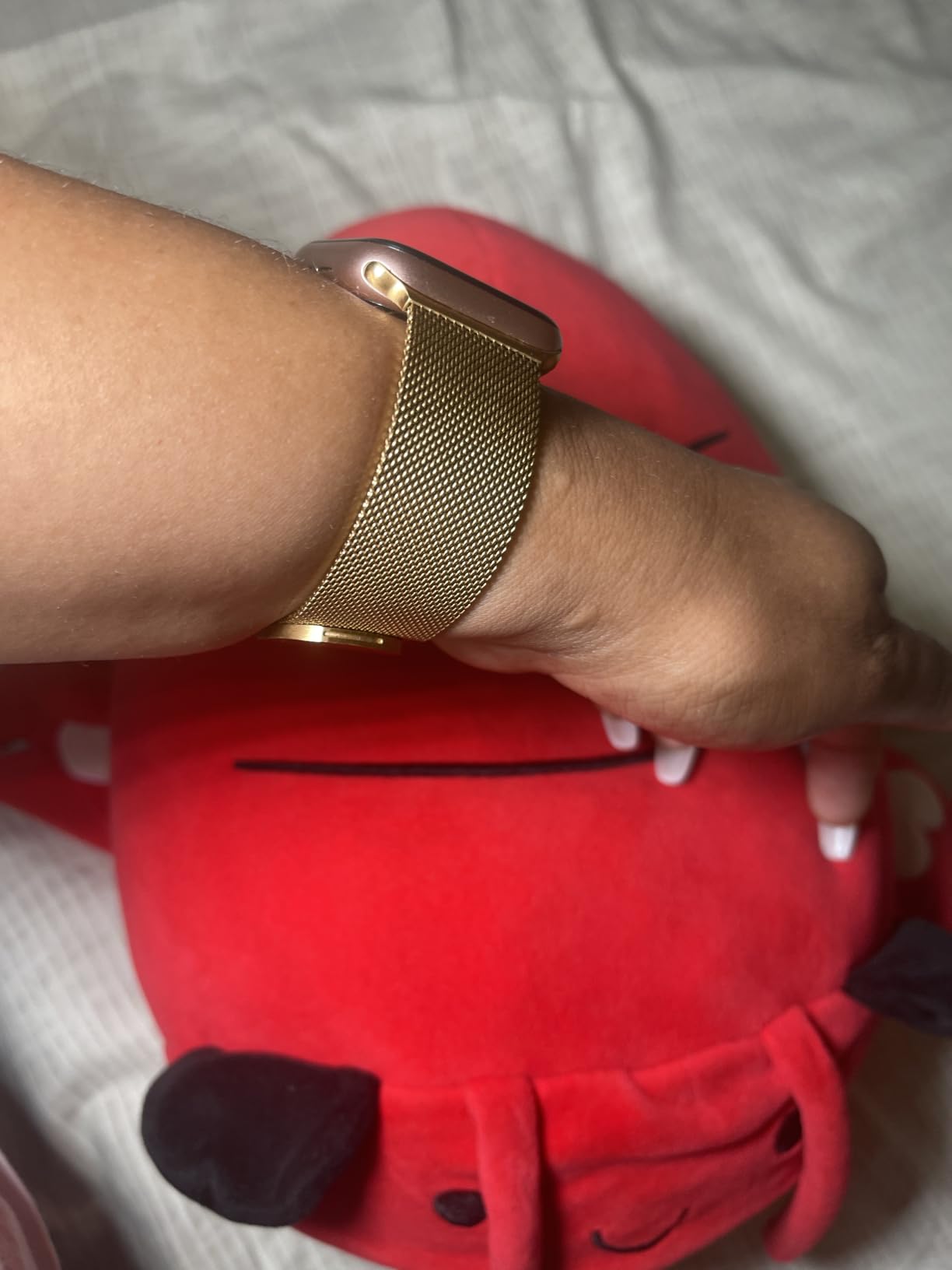 3 Pack Mesh Metal Magnetic Compatible with Apple Watch Bands Women Men | Stainless Steel Loop Strap for iWatch Band 38mm 40mm 41mm 42mm 44mm 45mm 46mm 49mm Series 11/10/9/8/SE/7/6/5/4/Ultra 3 2 1 customer photo 2