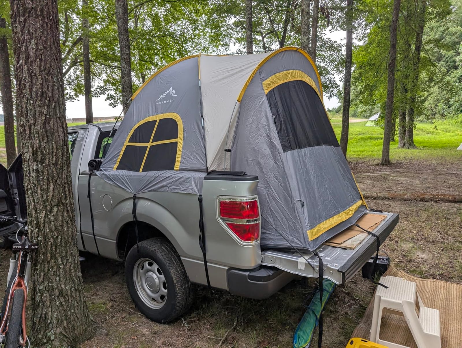 GoHimal Pickup Truck Bed Tent, 5.5-6.0FT Truck Tent for Camping (Gray) | Portable, Double Layer, Waterproof PU2000mm customer photo 2