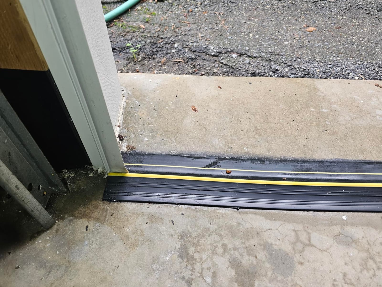 Jin&Bao Universal Garage Door Threshold Seal 20FT Rubber Strip & 2 Adhesive | Waterproof weather stripping replacement, anti-slip yellow design, -40 to 284 durable, DIY cuttable, includes 2 adhesives customer photo 2