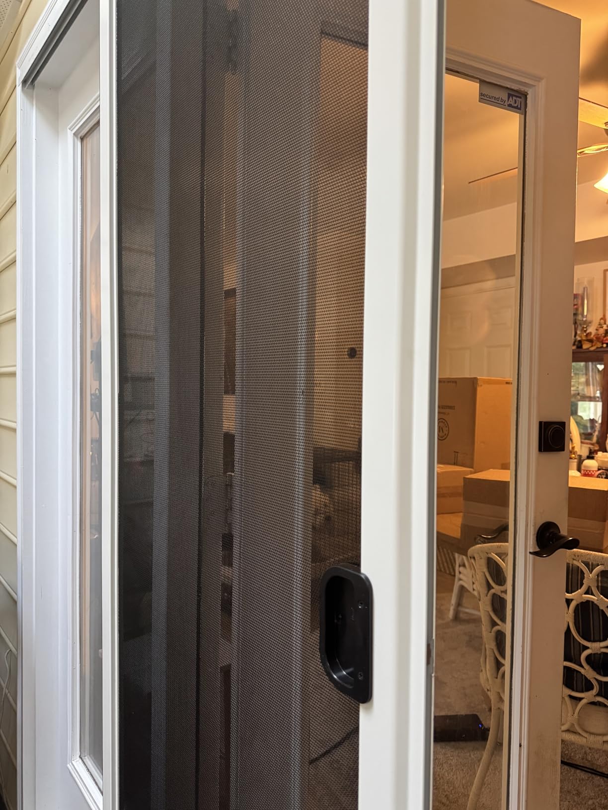 Sliding Patio Screen Door with Pet-Proof Petscreen Mesh - 36 inch White, Fully Assembled, Adjustable Fit 78 inch-81 inch for Most U.S. Door Frames customer photo 1