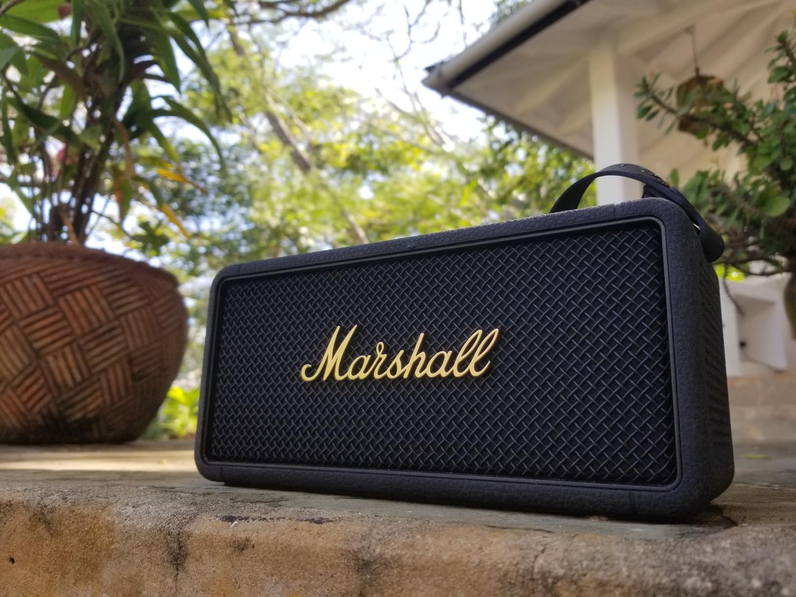 Marshall Middleton Portable Bluetooth Speaker - Rugged Waterproof/Dust-proof Design | Loud Stereo Sound, Deep Bass | Compact and Wireless for Travel and Outdoors - Black and Brass customer photo 2