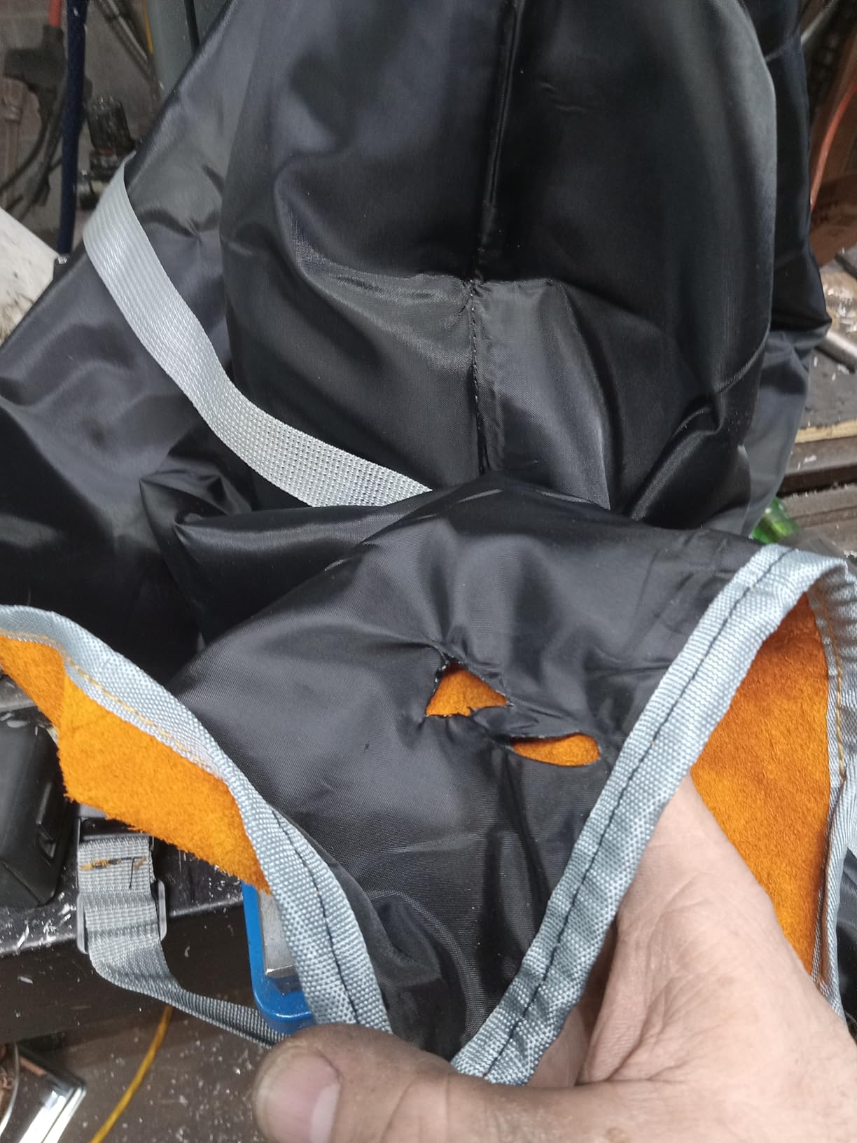 Leather Work Shop Apron, Buckle straps, Heat & Flame Resistant Heavy Duty Welding Apron customer photo 1