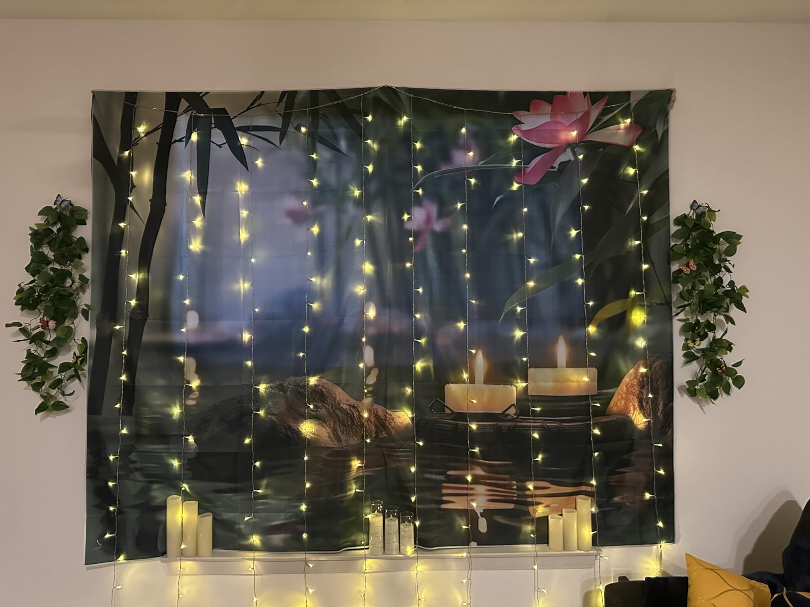 BLEUM CADE Fake Hanging Plants, 2pcs Artificial Pothos Vines Faux Plants Greenery customer photo 2