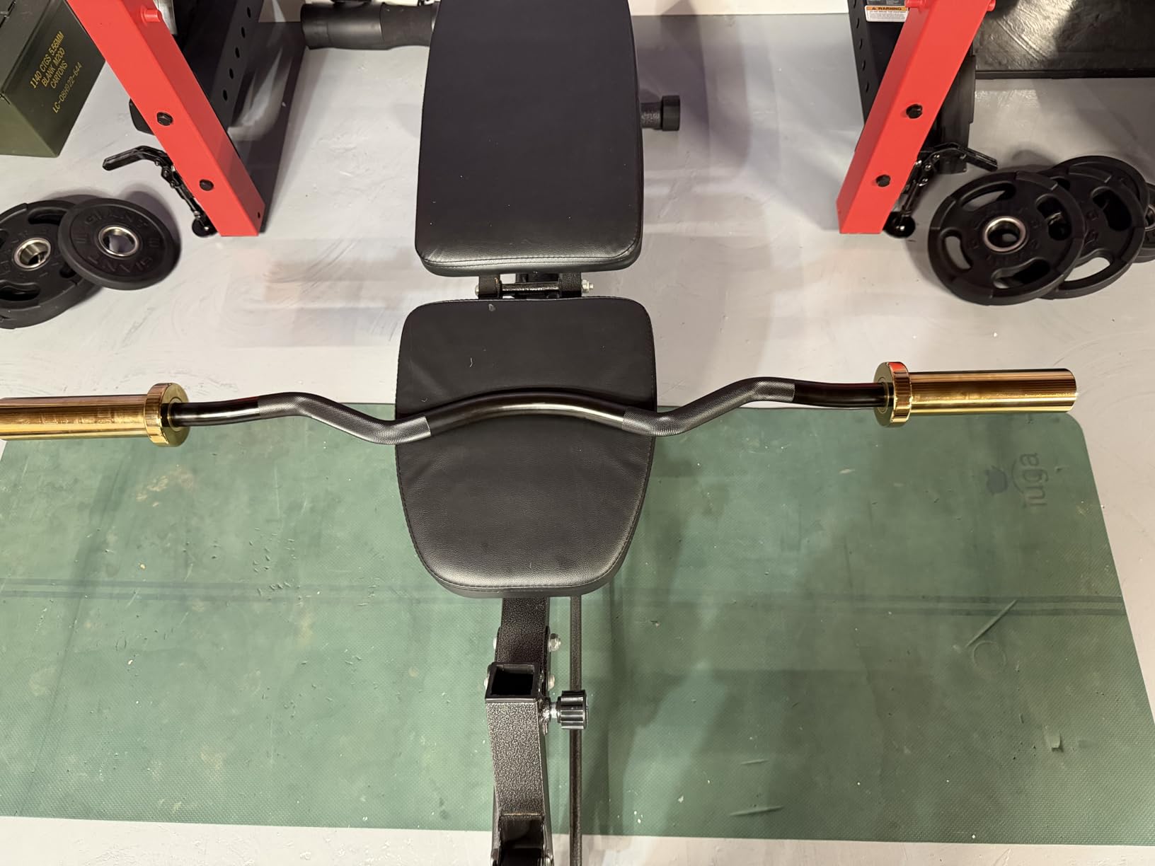 LIONSCOOL 2-Inch EZ Curl Bar, Olympic Barbell for Bicep, Tricep Curls customer photo 1