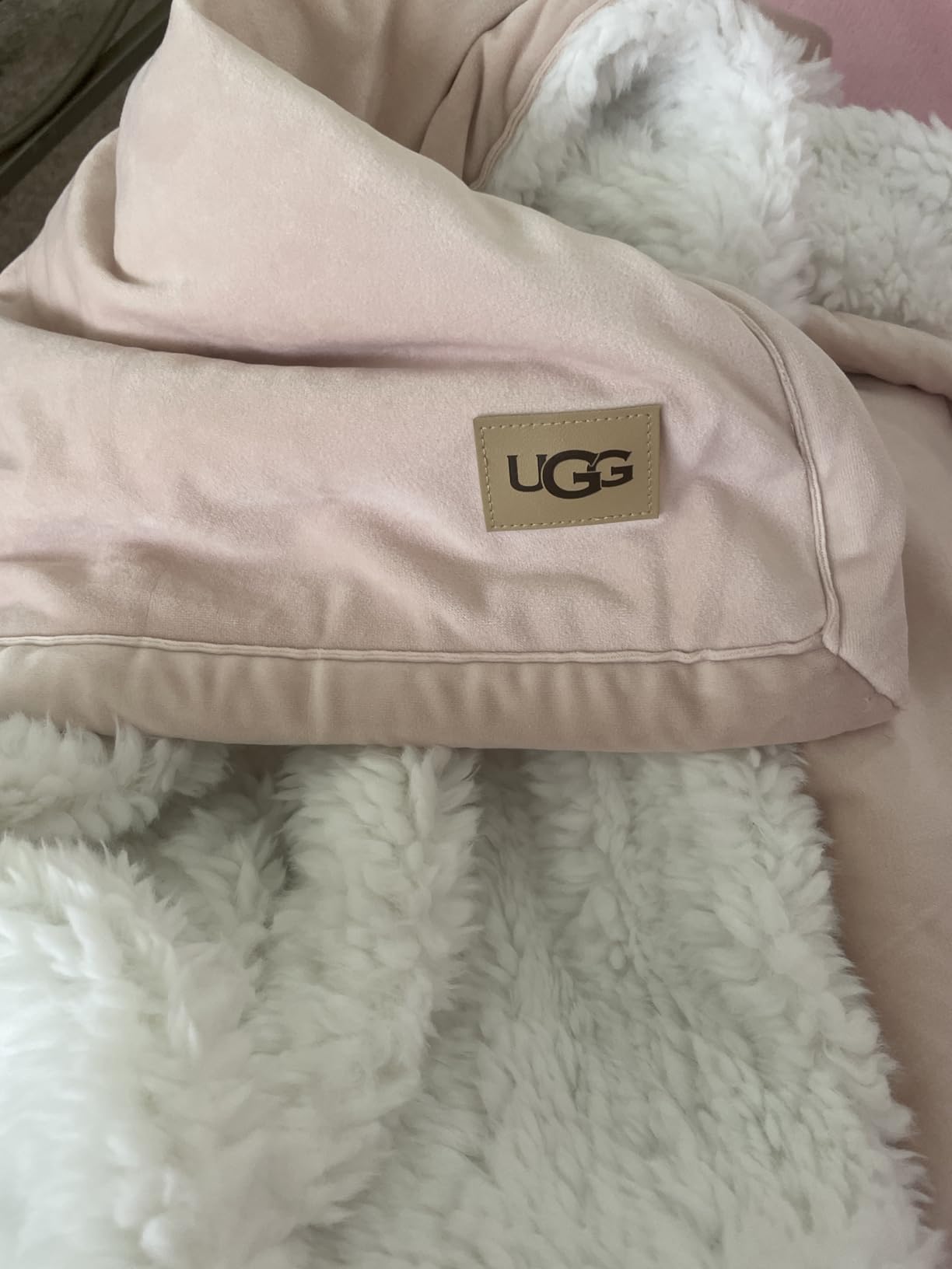 UGG Bliss Throw Blanket Plush Soft Fleece Fluffy Blankets for Bed or Couch Oversized Warm Reversible Machine Washable Medium Weight Home Decor Giftable Throw, 50-inch x 70-inch, Charcoal Grey customer photo 1