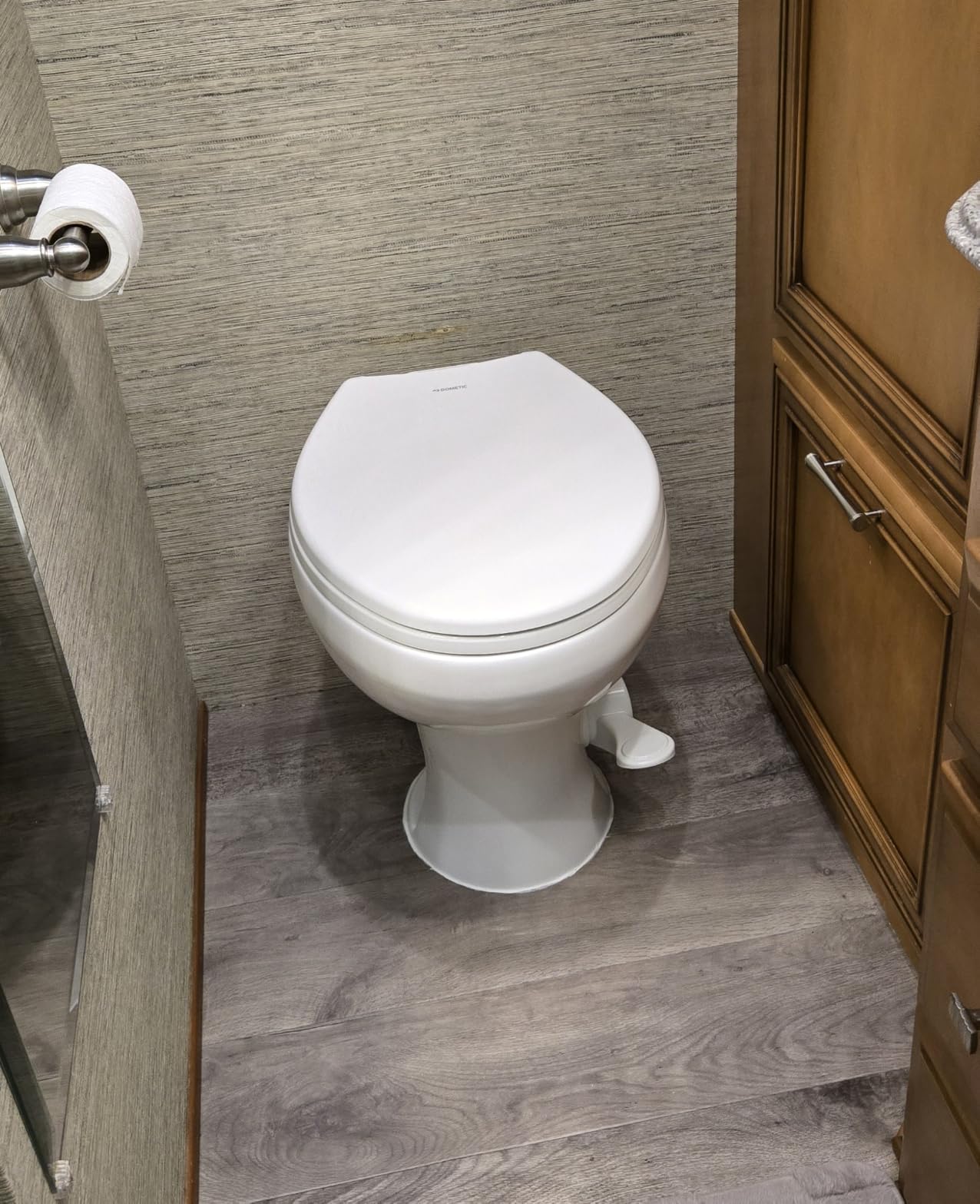 Dometic Model 420 Platinum RV Toilet - Elongated Porcelain Bowl, Universal Fit, 18