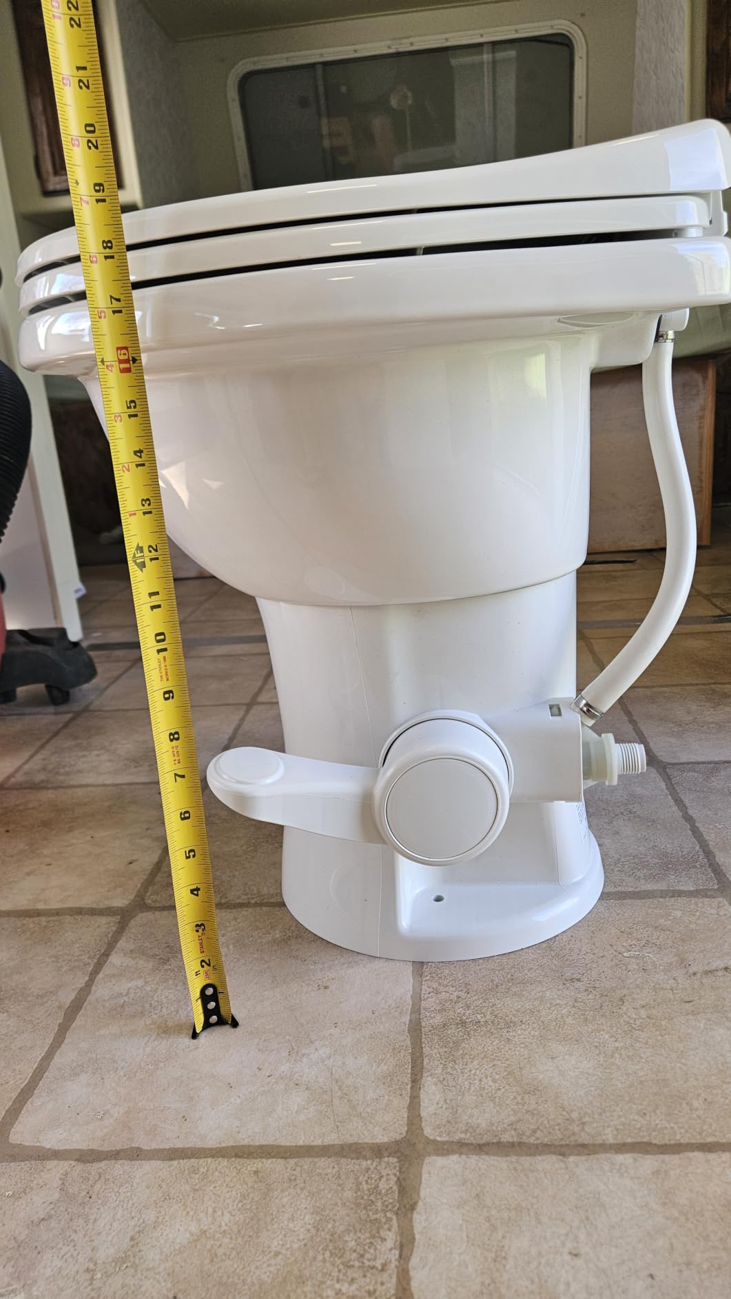 Dometic Model 410 Complete RV Toilet - Round Porcelain Bowl, Universal Fit, 18