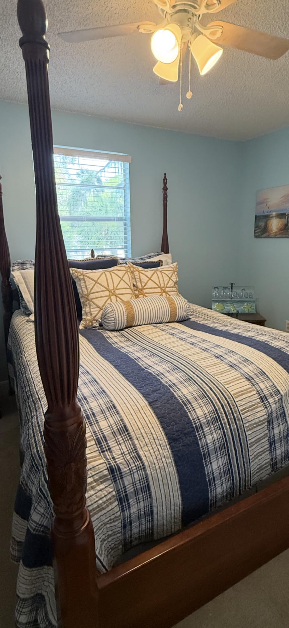Homzard Quilt Bedding Set Queen Size - 100% Cotton Comforters Set Queen Size, Gray Blue Quilts Bedspread for The Bed, Farmhouse Lightweight Bedding (90 * 98 Inch) and 2 Pillow Shams All Season customer photo 1