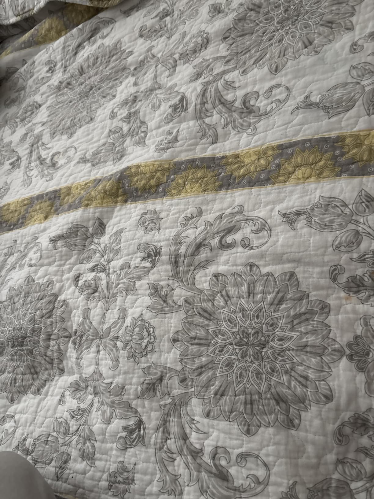 Homzard Quilt Bedding Set Queen Size - 100% Cotton Comforters Set Queen Size, Gray Blue Quilts Bedspread for The Bed, Farmhouse Lightweight Bedding (90 * 98 Inch) and 2 Pillow Shams All Season customer photo 2