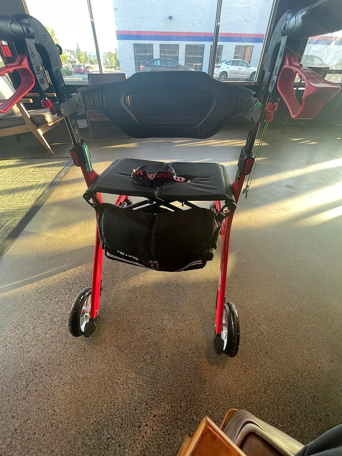 Drive Medical Nitro Sprint Rollator Walker with Seat, Standard, Black | Lightweight Rollator with Large Wheels Offers Compact Folding Design for Standard Size Everyday Comfort customer photo 1