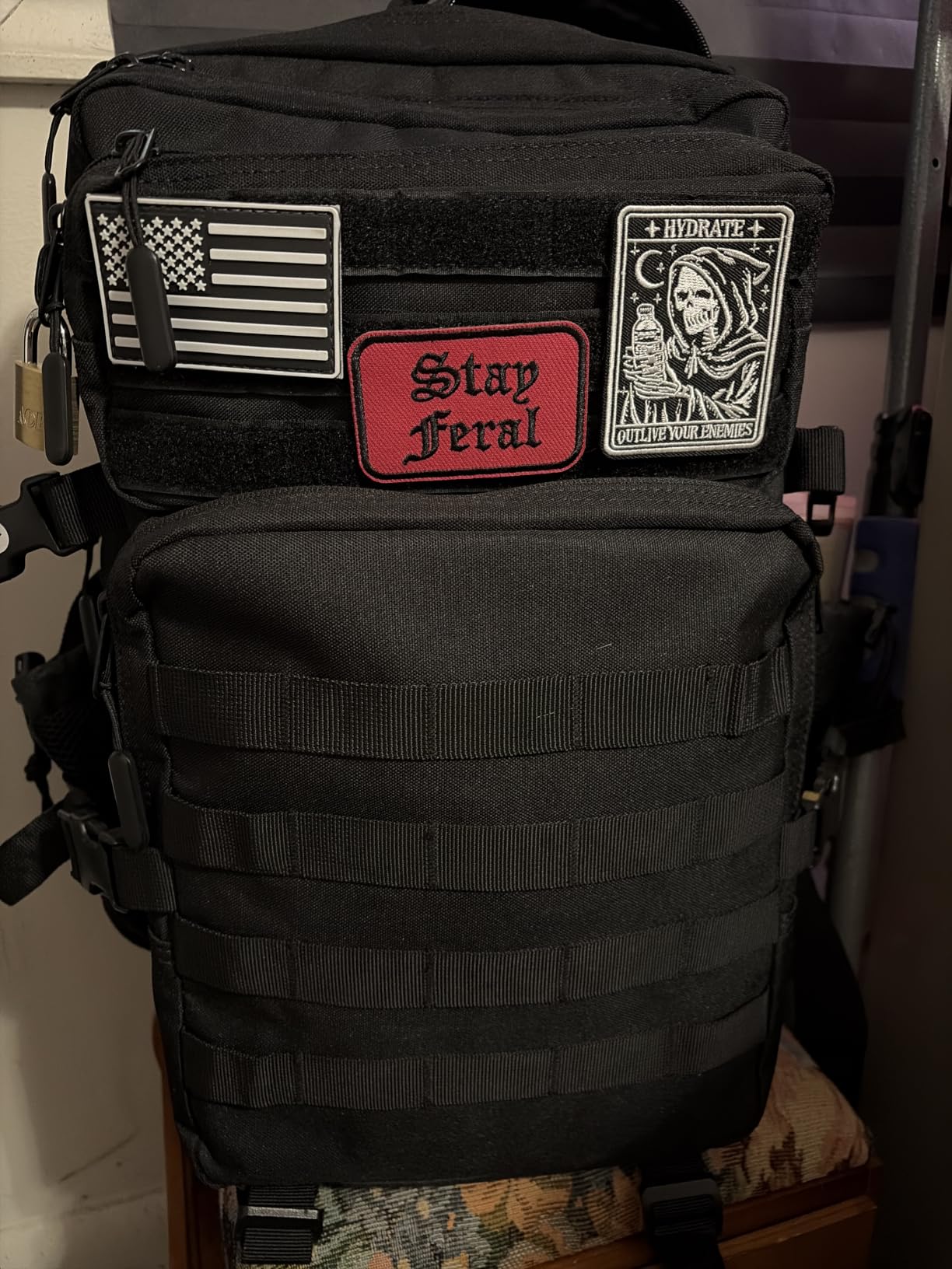 LHI Military Tactical Backpack for Men and Women 45L Army 3 Days Assault Pack Bag Large Rucksack with Molle System - Black customer photo 2