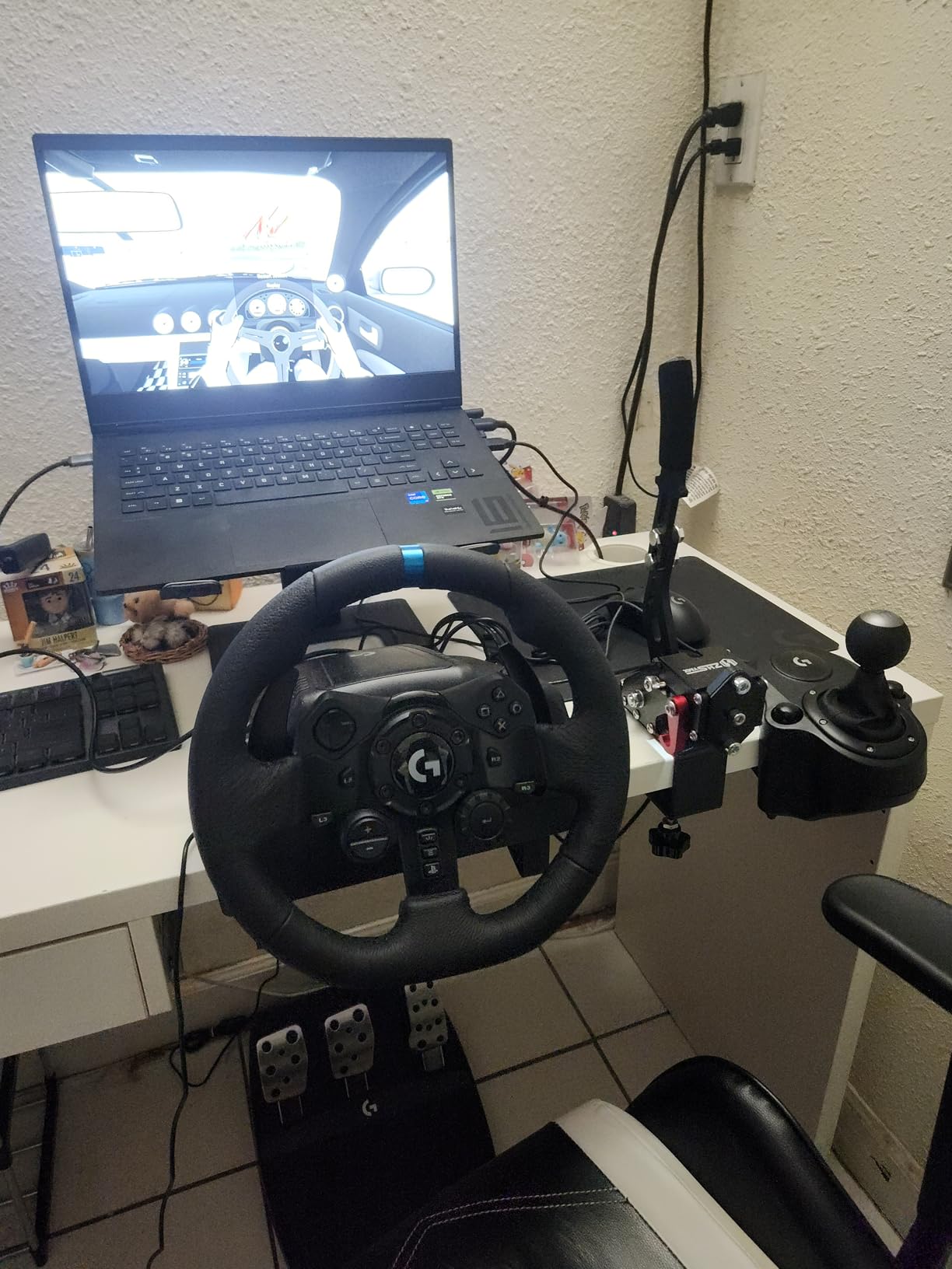 ZHSYMX USB Handbrak,USB Handbrake PC for 64Bit SIM Racing Games, Compatible with Logitech G27 G29 G920 G923 T500 T300 Simulate Linear Handbrake 6ft USB Cable with Fixing Clip and Plate customer photo 2