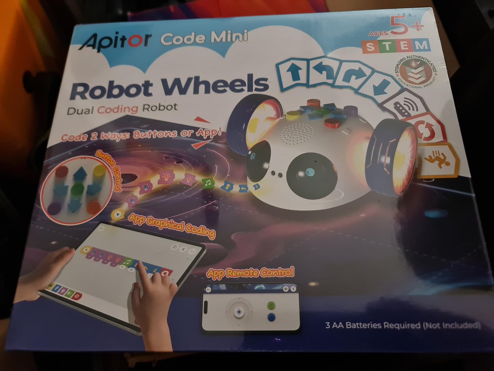 Robot Wheels STEM Learning Kit Coding Robot for Kids Ages 5-8 | Screen-Free & App Coding, Build Computational Thinking for K-2, Classroom & Family STEM Learning, Educational Toys customer photo 1