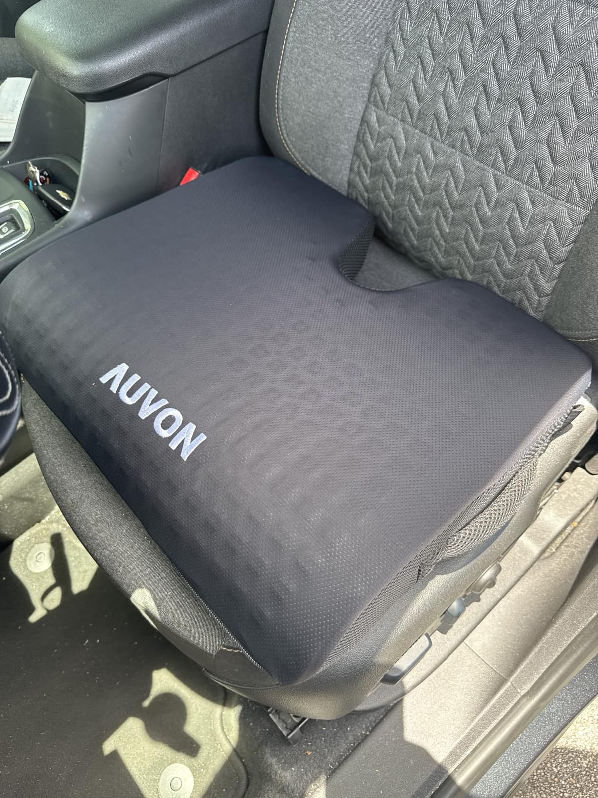 AUVON Gel Wheelchair Seat Cushion with Waterproof Cover for Pressure Sore & Ulcer, Ergonomic Chair Cushion with U-Cutout for Tailbone Pain, Back Pain Relief, Memory Foam Wheelchair Cushion, Anti-Slip customer photo 1