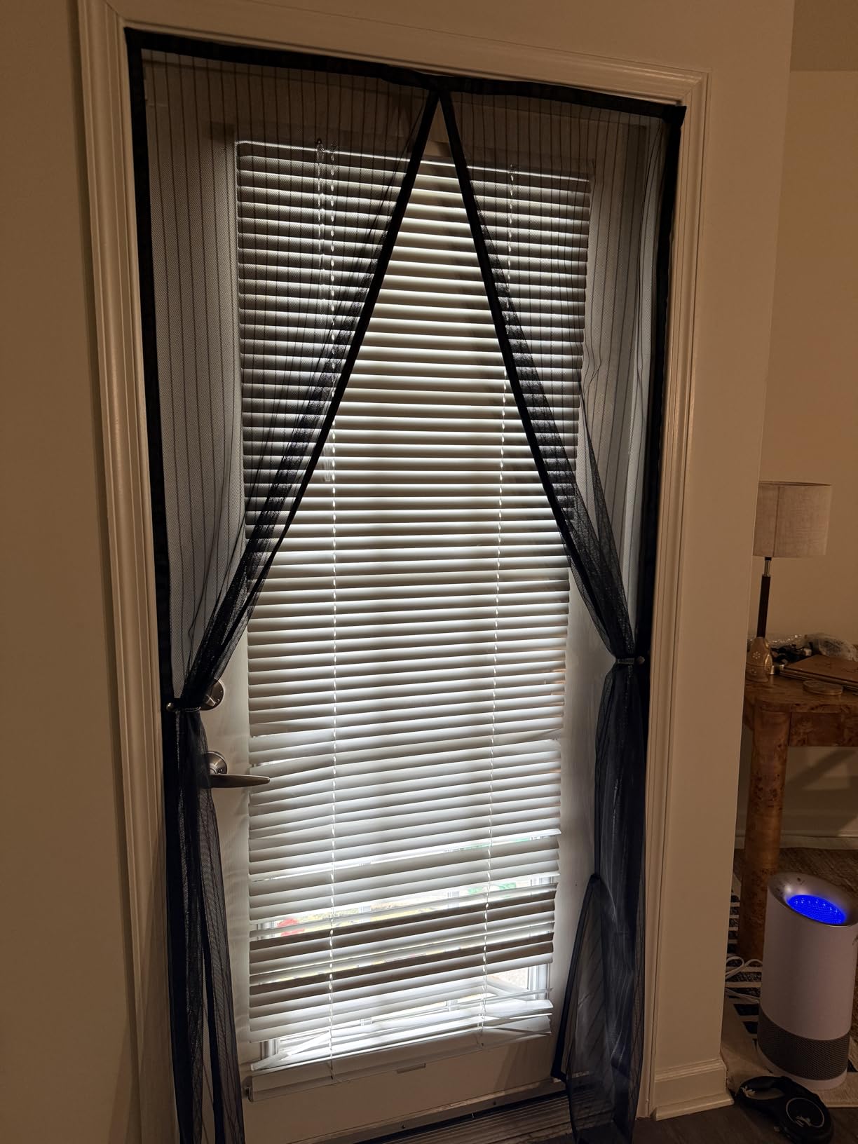 AUGO Garage Door Screen Magnetic Closure - Garage Screen Doors for 2 Car Garage Pull Down - Magnetic Screen Door Mesh - Heavy Duty Weighted Bottom - Pet & Kid Friendly - Keep Open Feature - 16' x 7' customer photo 1
