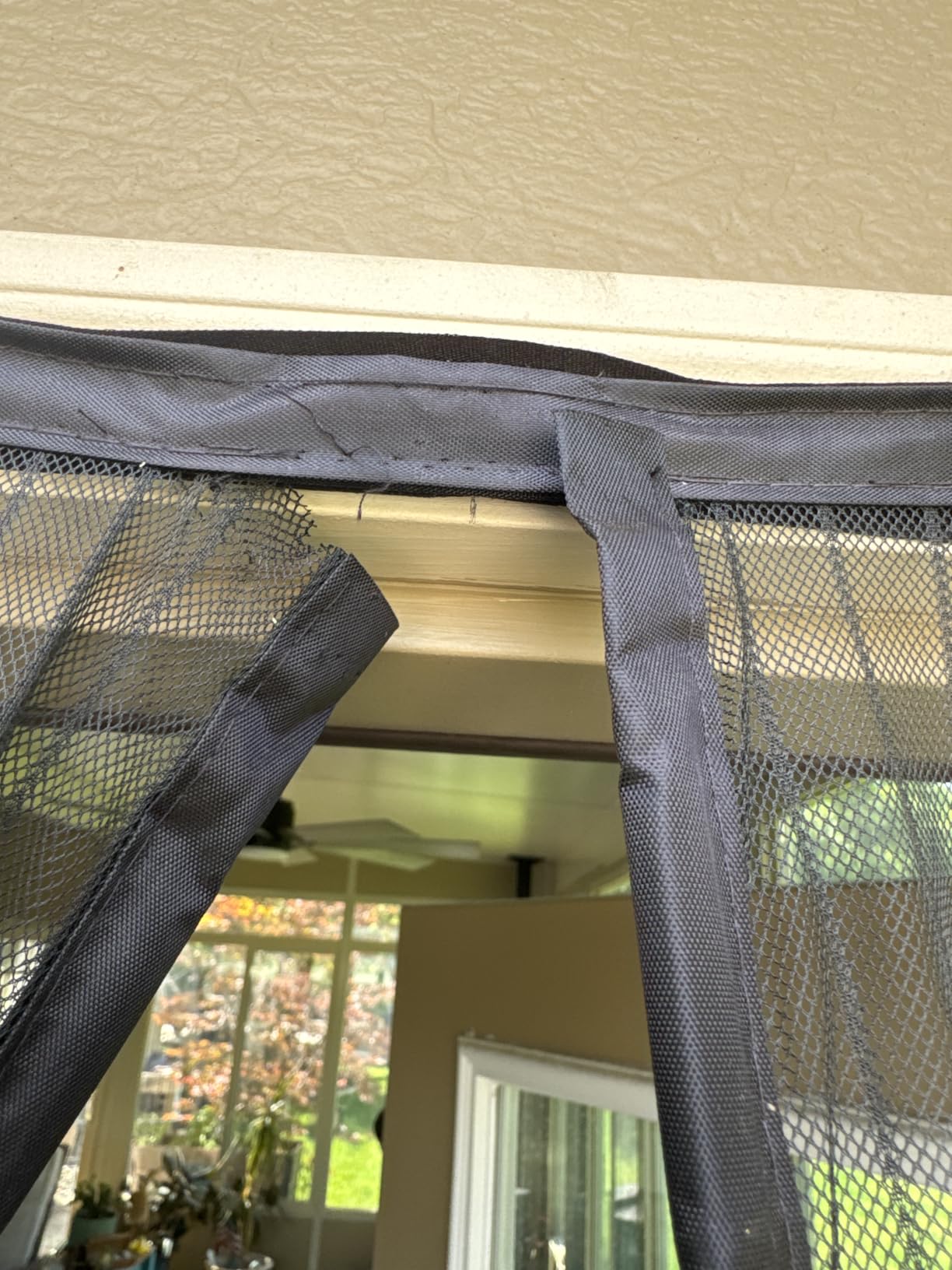 AUGO Garage Door Screen Magnetic Closure - Garage Screen Doors for 2 Car Garage Pull Down - Magnetic Screen Door Mesh - Heavy Duty Weighted Bottom - Pet & Kid Friendly - Keep Open Feature - 16' x 7' customer photo 2