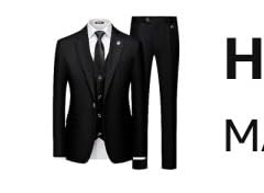 Mens Suits Slim Fit 3 Piece Elegant Tuxedo Suit Set for Business customer photo 1