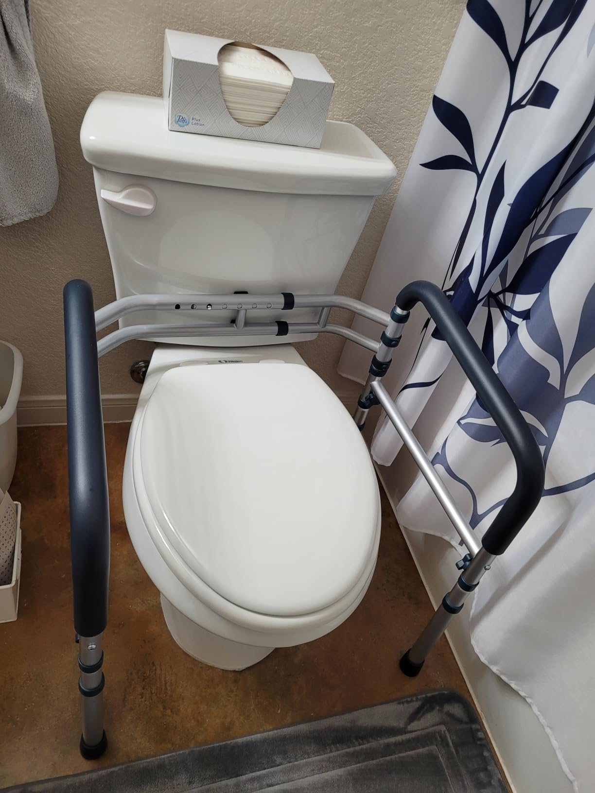 PELEGON Toilet Safety Rails (350 lb) - Adjustable Toilet Safety Frame & Rails, Toilet Safety Rail for Elderly Adults, Toilet Handles for Seniors, Toilet Bars for Elderly & Handicap customer photo 2