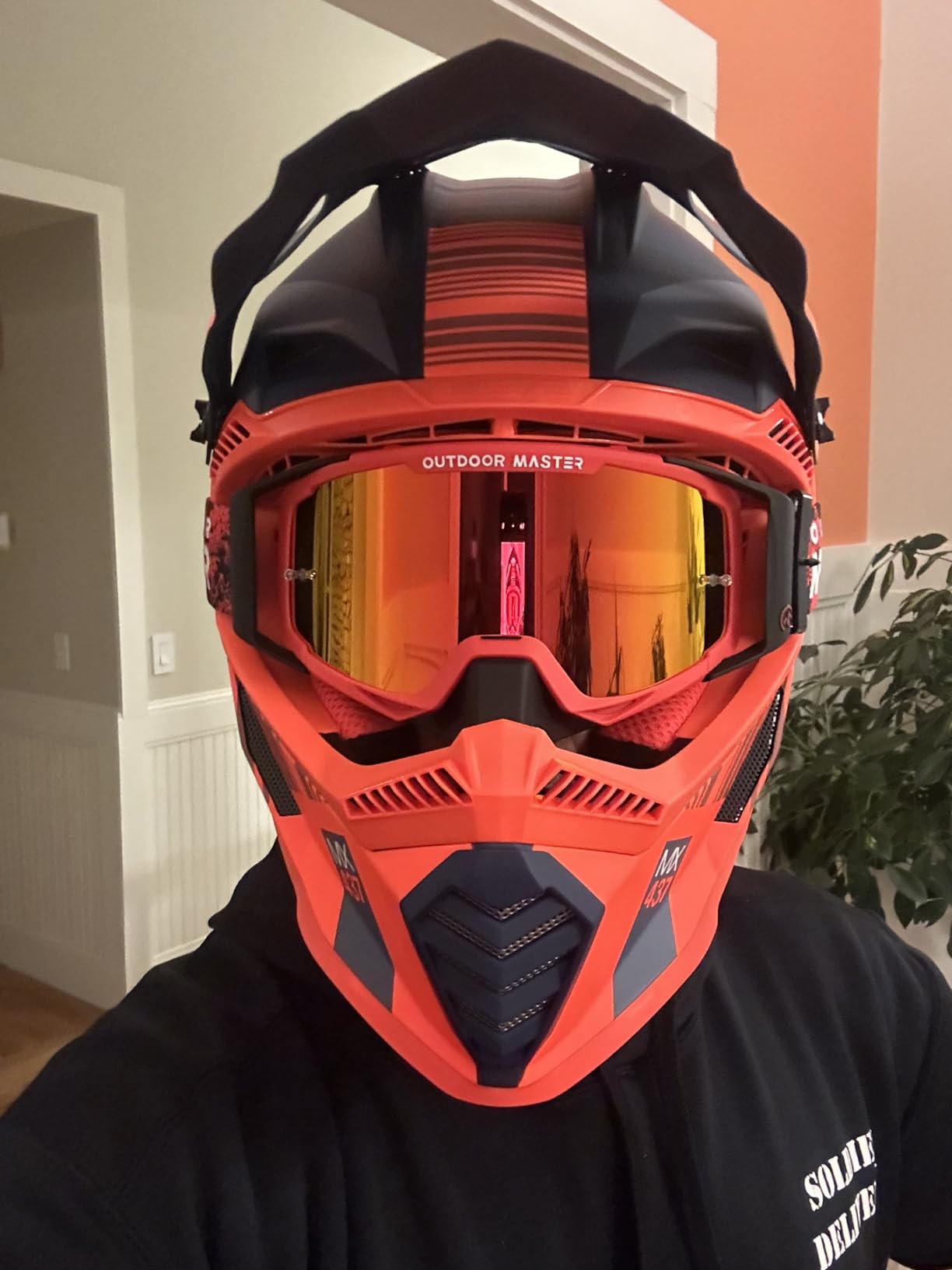 OutdoorMaster Mustang Dirt Bike Goggles, OTG Motorcycle Motocross Goggles | OTG fit over glasses with anti-fog UV protection and wide vision for dirt bike, motorcycle, and motocross riding customer photo 1