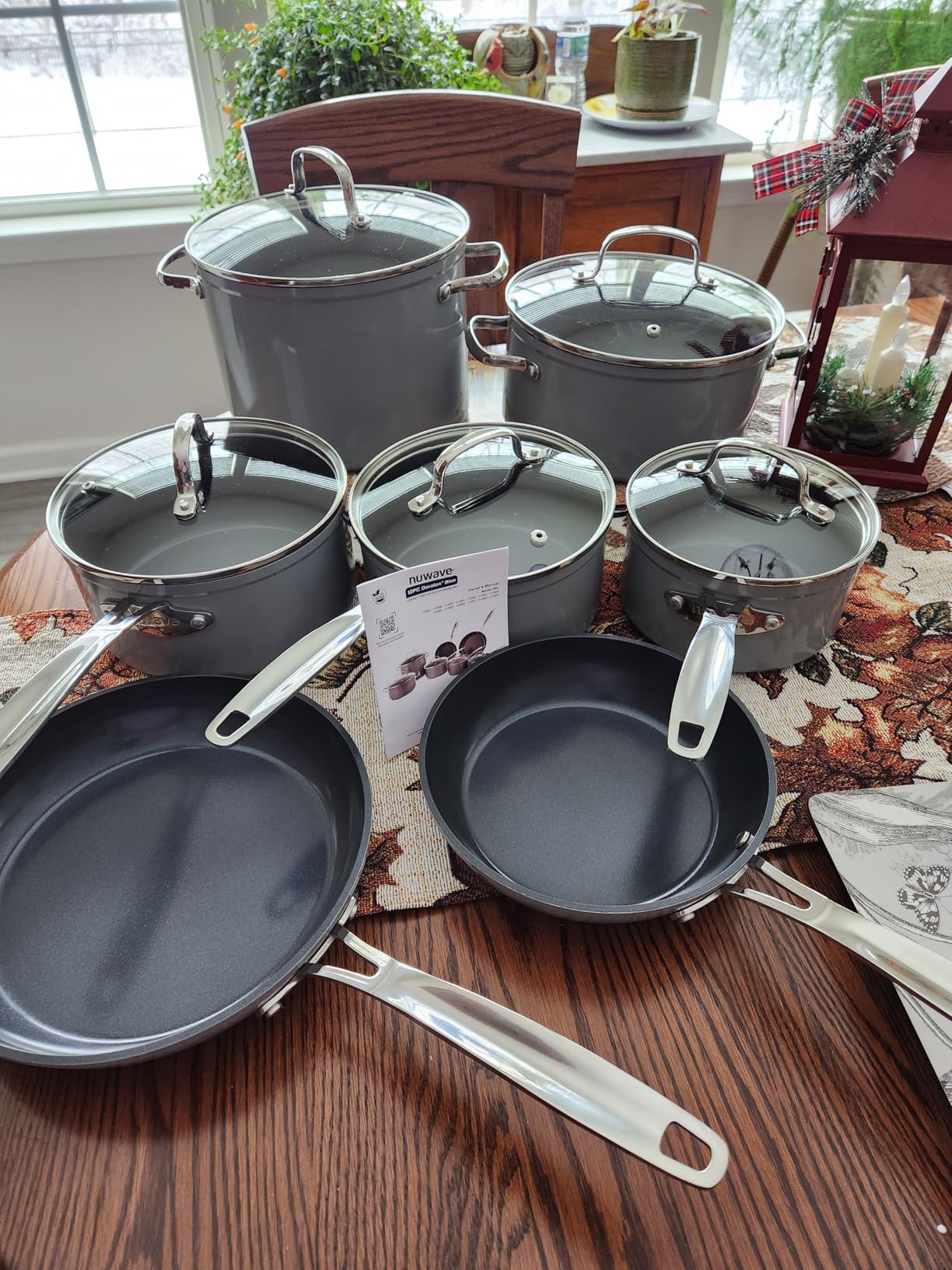 Nuwave 12pc Healthy Pots and Pan Set Non-Stick, G10 Duralon Ceramic Coating, Forged Lightweight Cookware Set, Copper Color customer photo 1