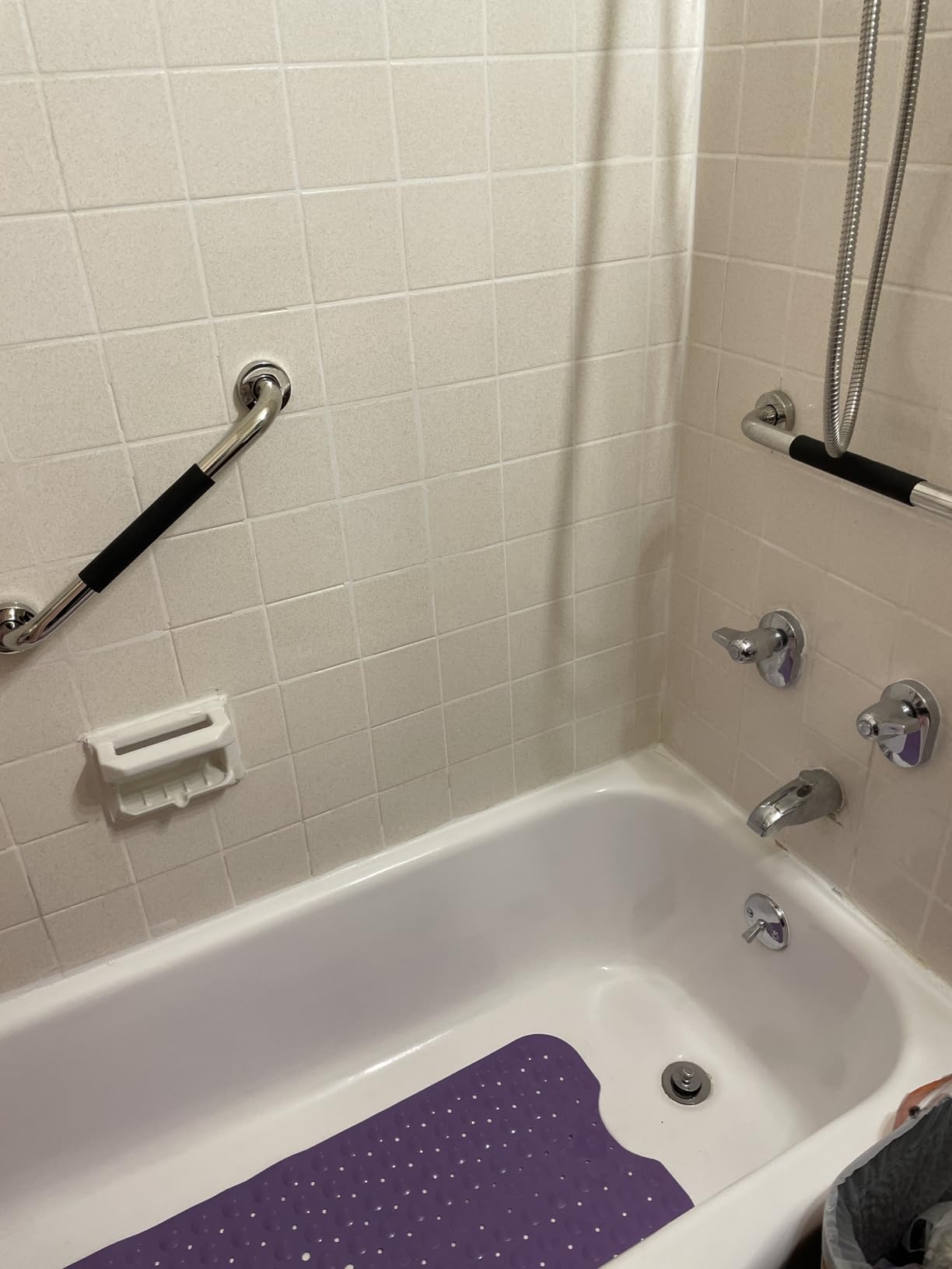 Gotega 16 Inch Shower Grab Bars for Seniors, Anti Slip Handicap Grab Bars | 2 pack, waterproof and sturdy, for elderly, seniors, handicap, pregnant, the injured, children provide stability and balance customer photo 1