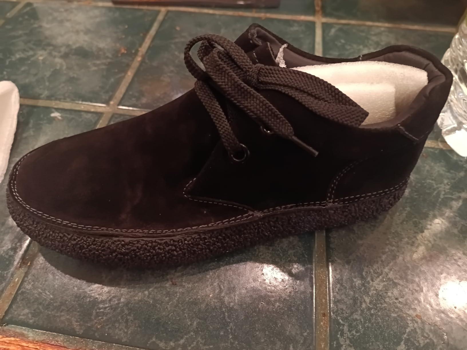 JIONS Mens Ankle Desert Chukka Boots Lace Up Suede Leather Deck Shoes customer photo 2