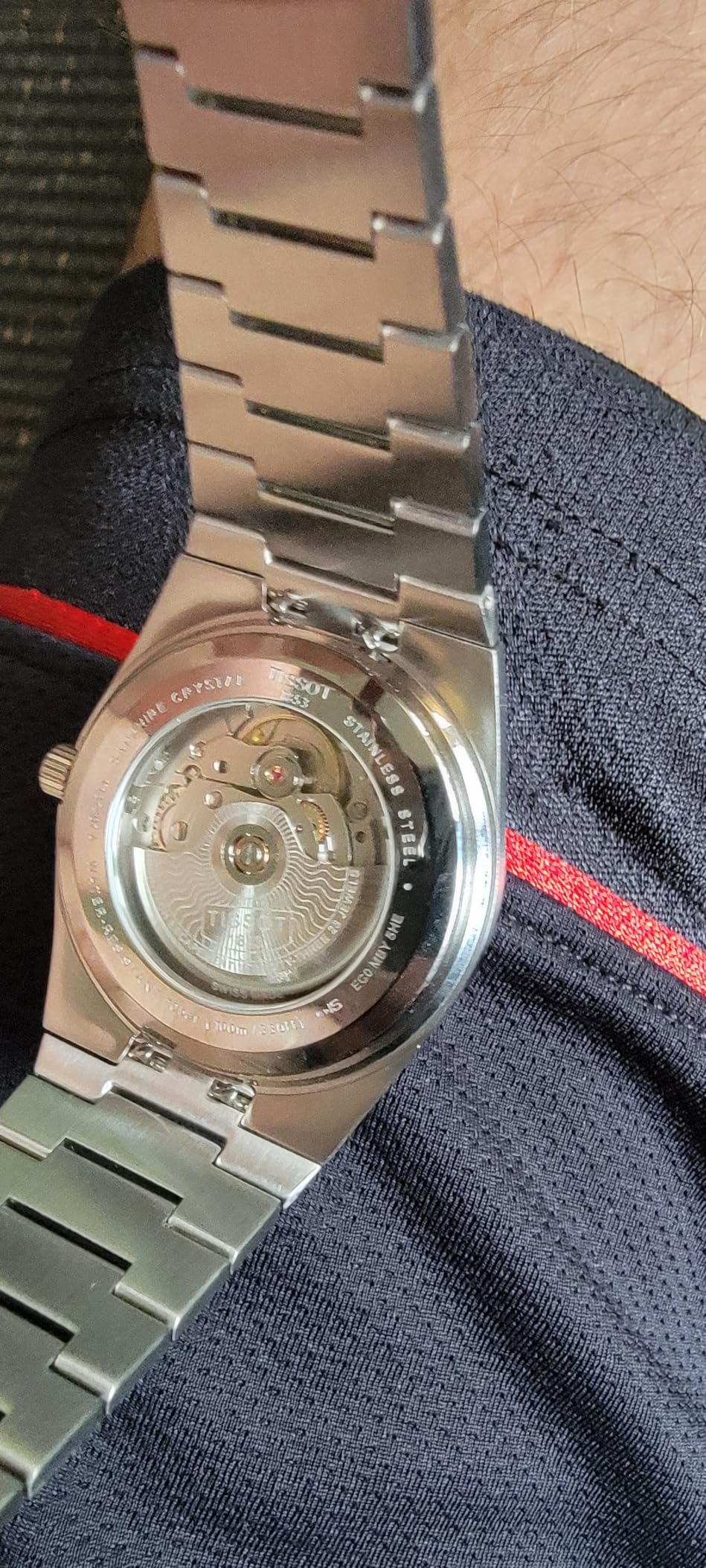 Tissot PRX Powermatic 80 316L Stainless Steel case, Swiss Automatic Watch for Men & Women, Ice Blue Dial, Stainless Steel, (T1374071135100) customer photo 1