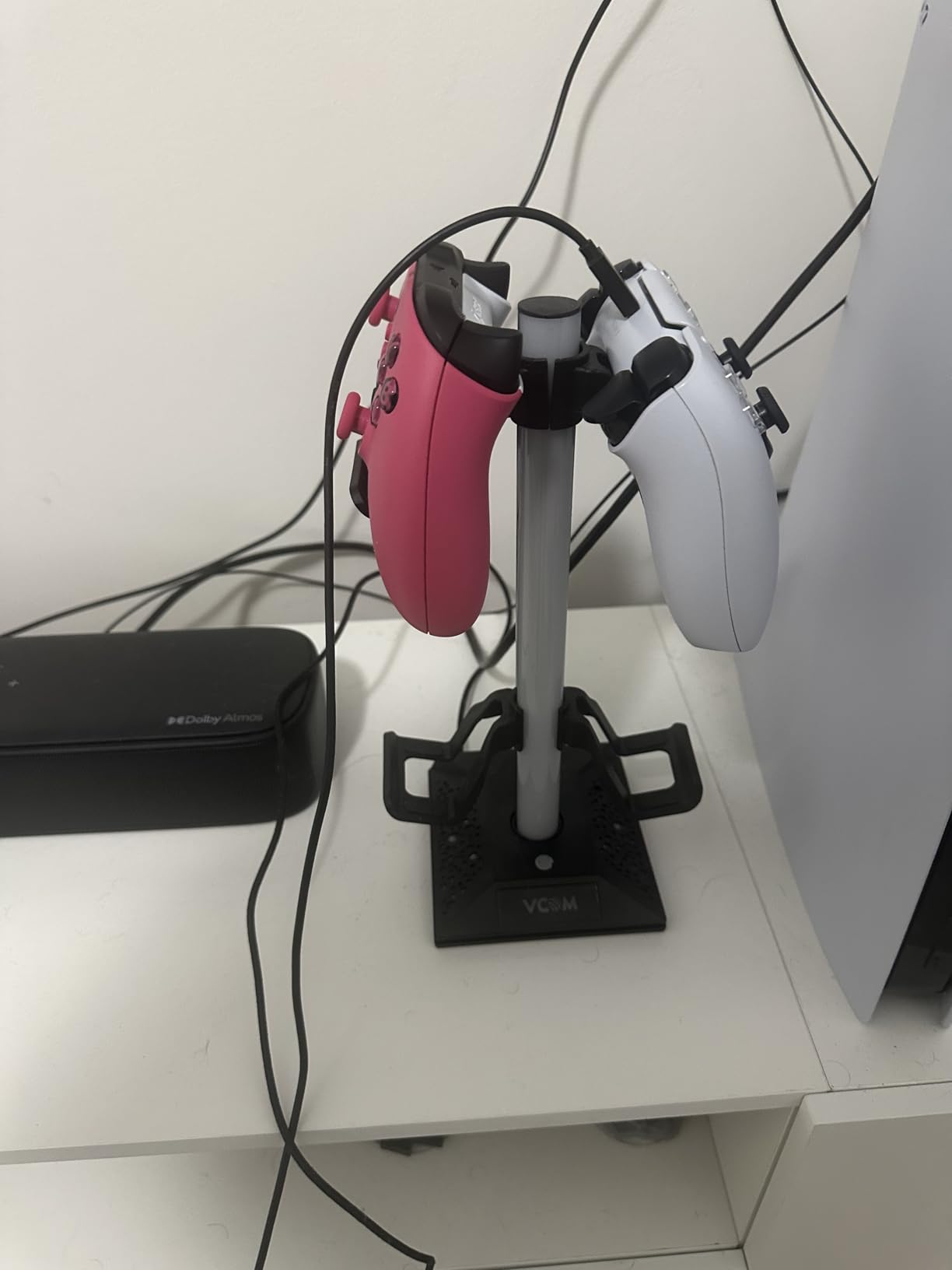 RGB Gaming Headphones Stand with 2 USB Ports Headset Stand with 10 Light Modes and Non-Slip Rubber, Suitable for All Earphone Accessories, Best Gift for Husband, Kids, Boyfriend customer photo 2